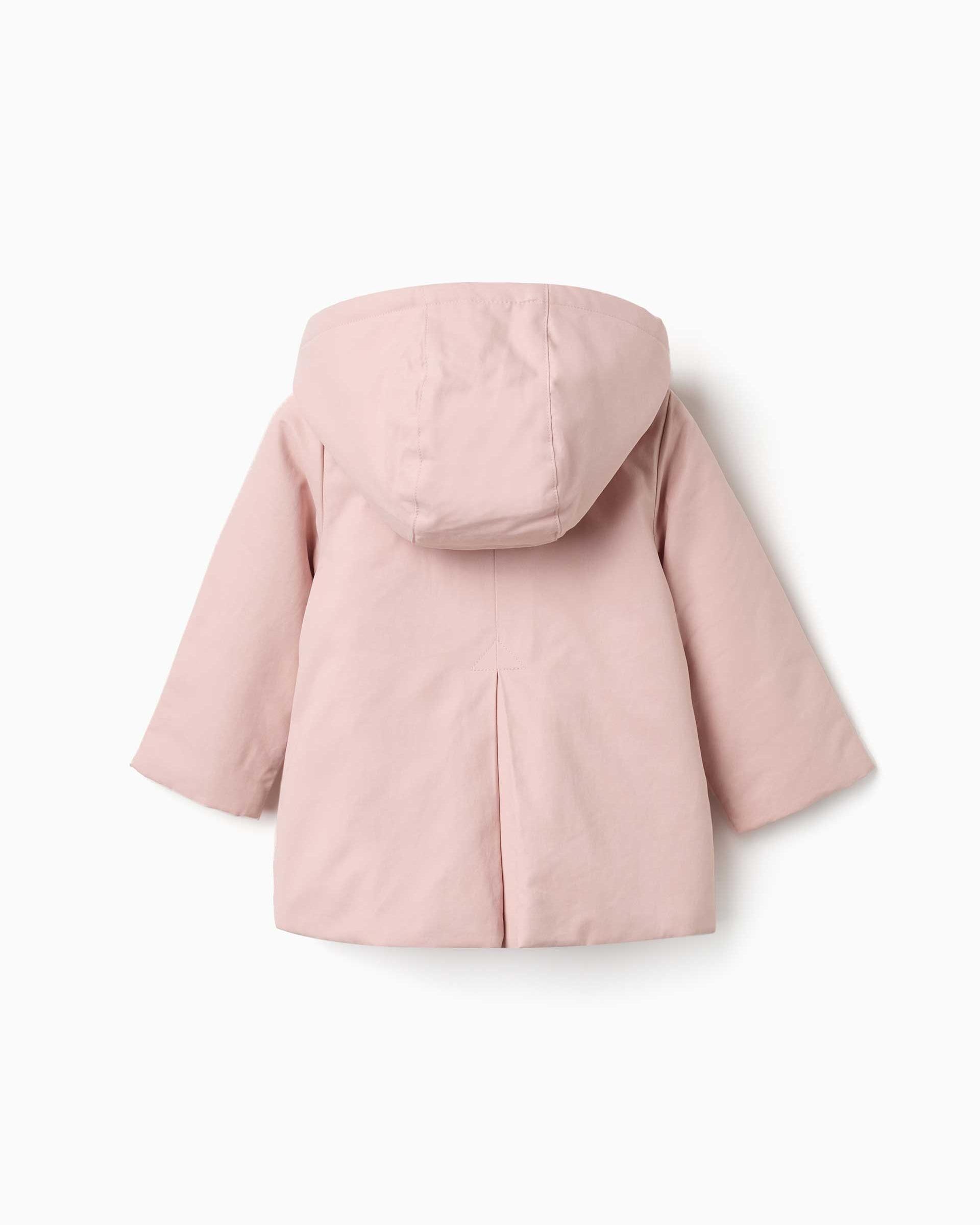 Imagen 3 de Parka de bebé niña con capucha desmontable y forro - Zippy - Rosa Rosa