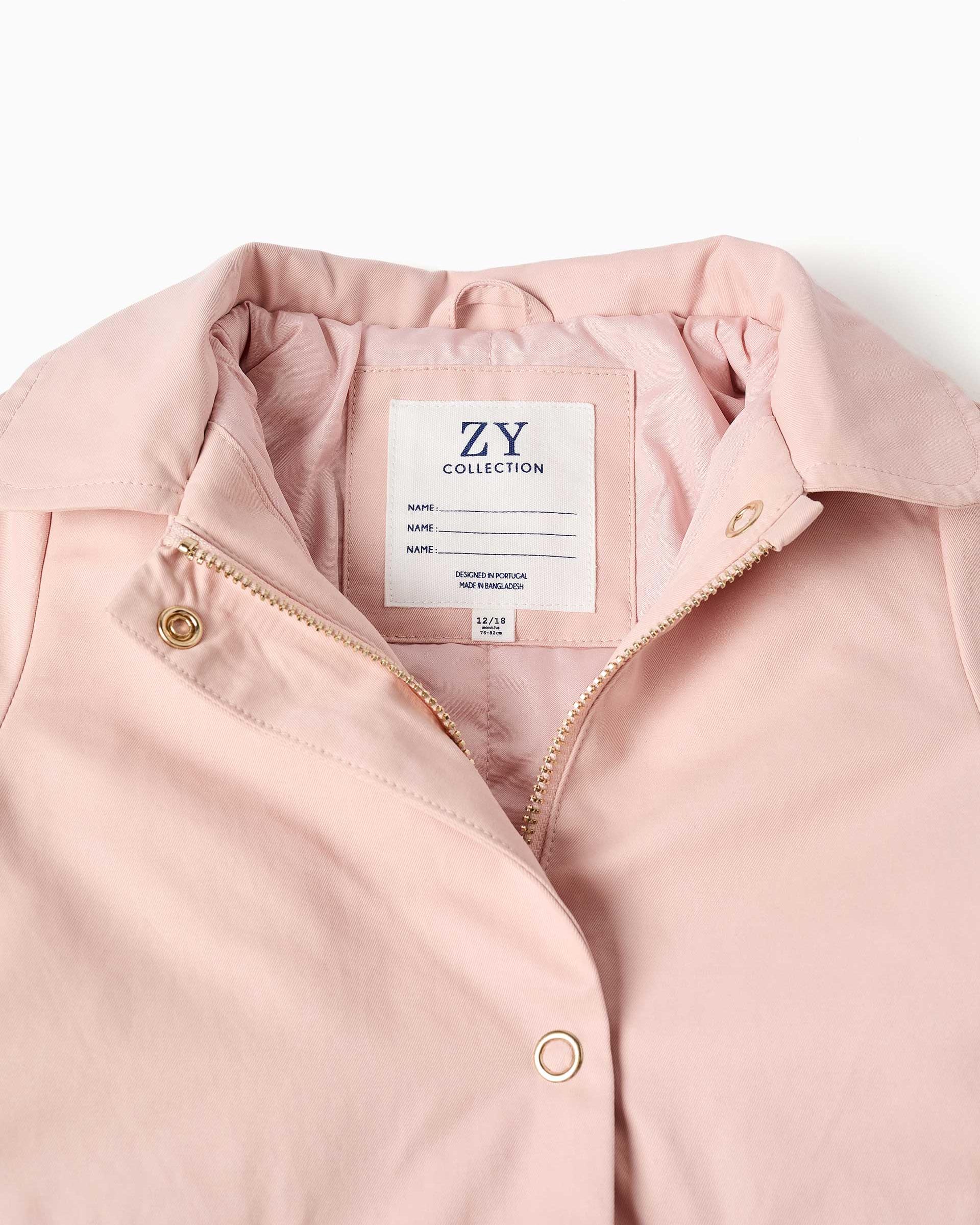 Imagen 5 de Parka de bebé niña con capucha desmontable y forro - Zippy - Rosa Rosa