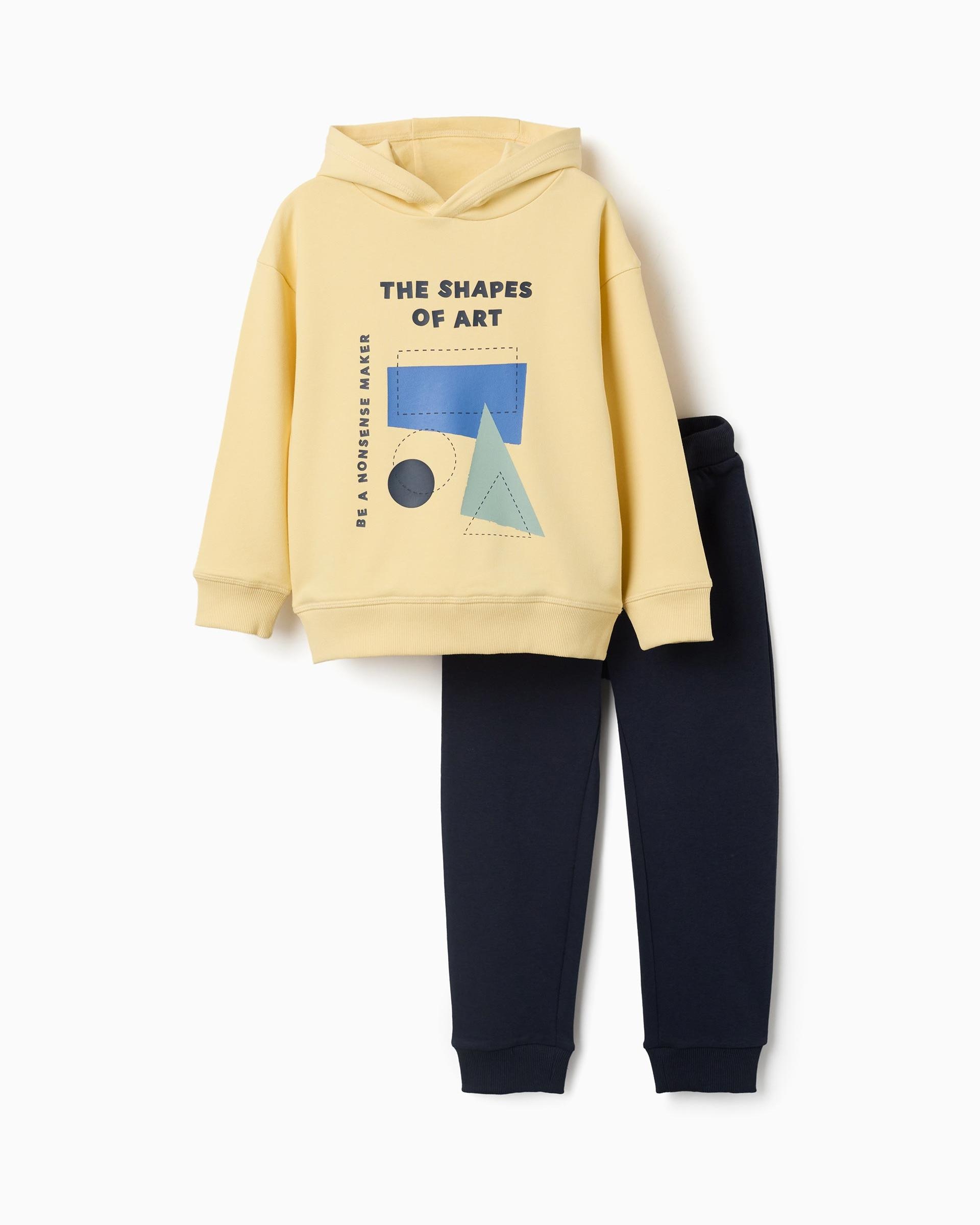 Imagen 1 de Conjunto de ropa deportiva de niño perchado y con estampado Amarillo