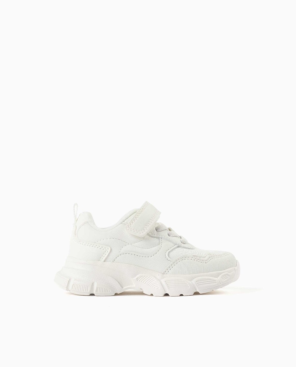 Zapatillas deportivas de bebé niña con interior respirable y suela antideslizante - Zippy - Blanco Blanco-1