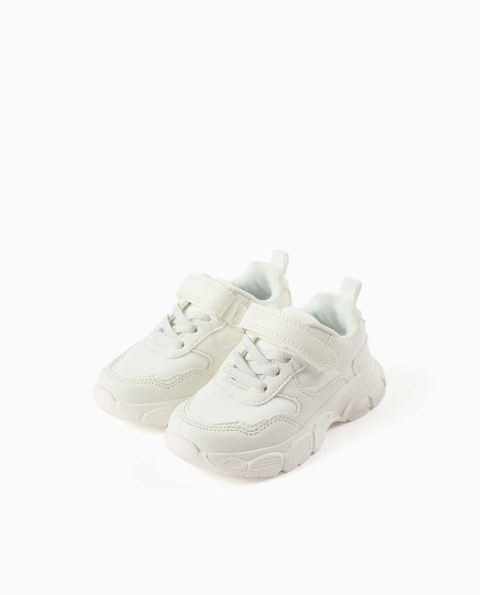 Zapatillas deportivas de bebé niña con interior respirable y suela antideslizante - Zippy - Blanco Blanco-2