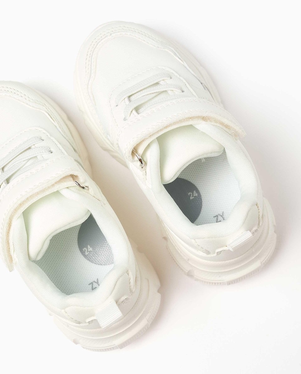 Zapatillas deportivas de bebé niña con interior respirable y suela antideslizante - Zippy - Blanco Blanco-3