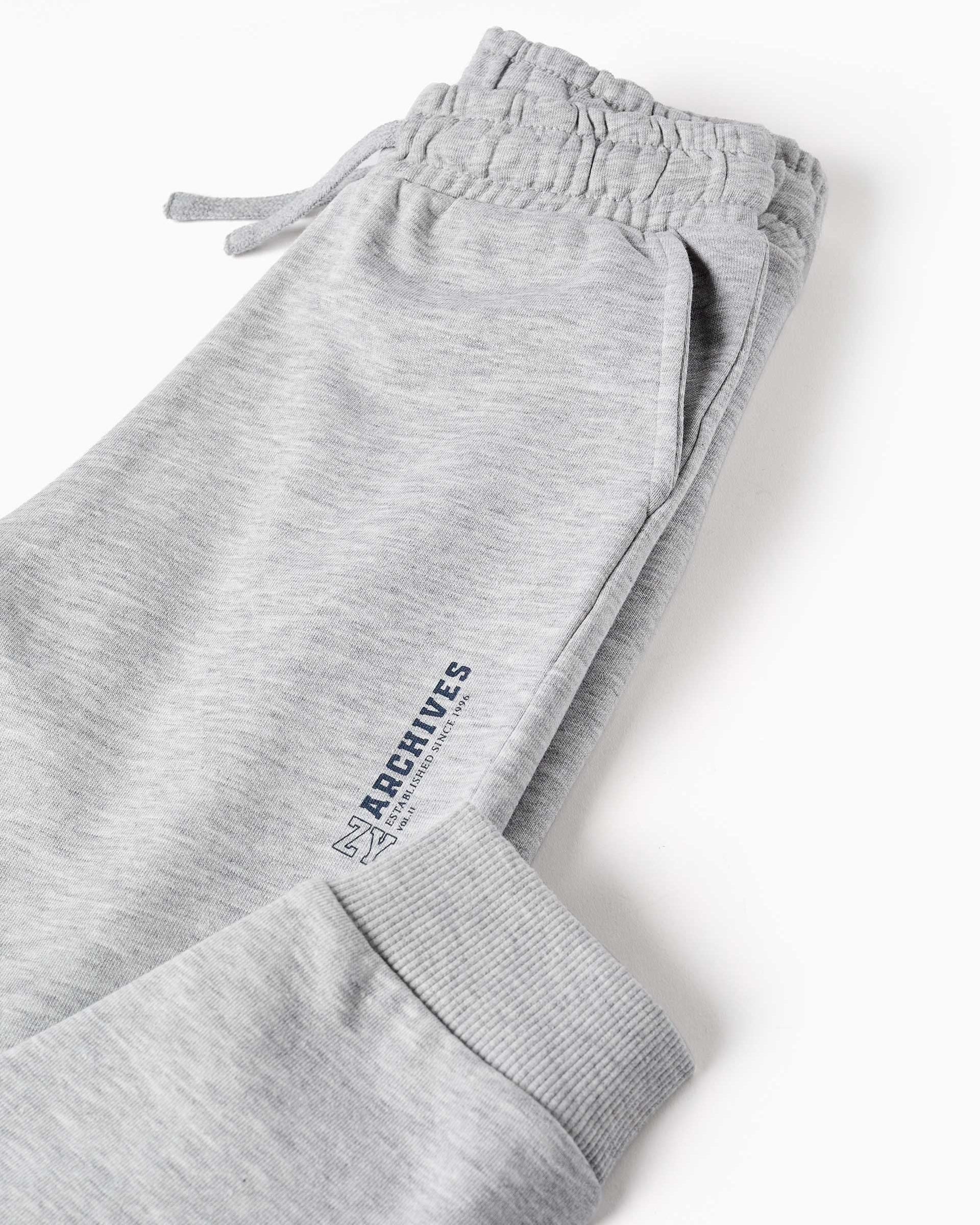 Pantálon deportivo de niño ajustado y con bolsillos - Zippy - Gris claro Gris claro-2