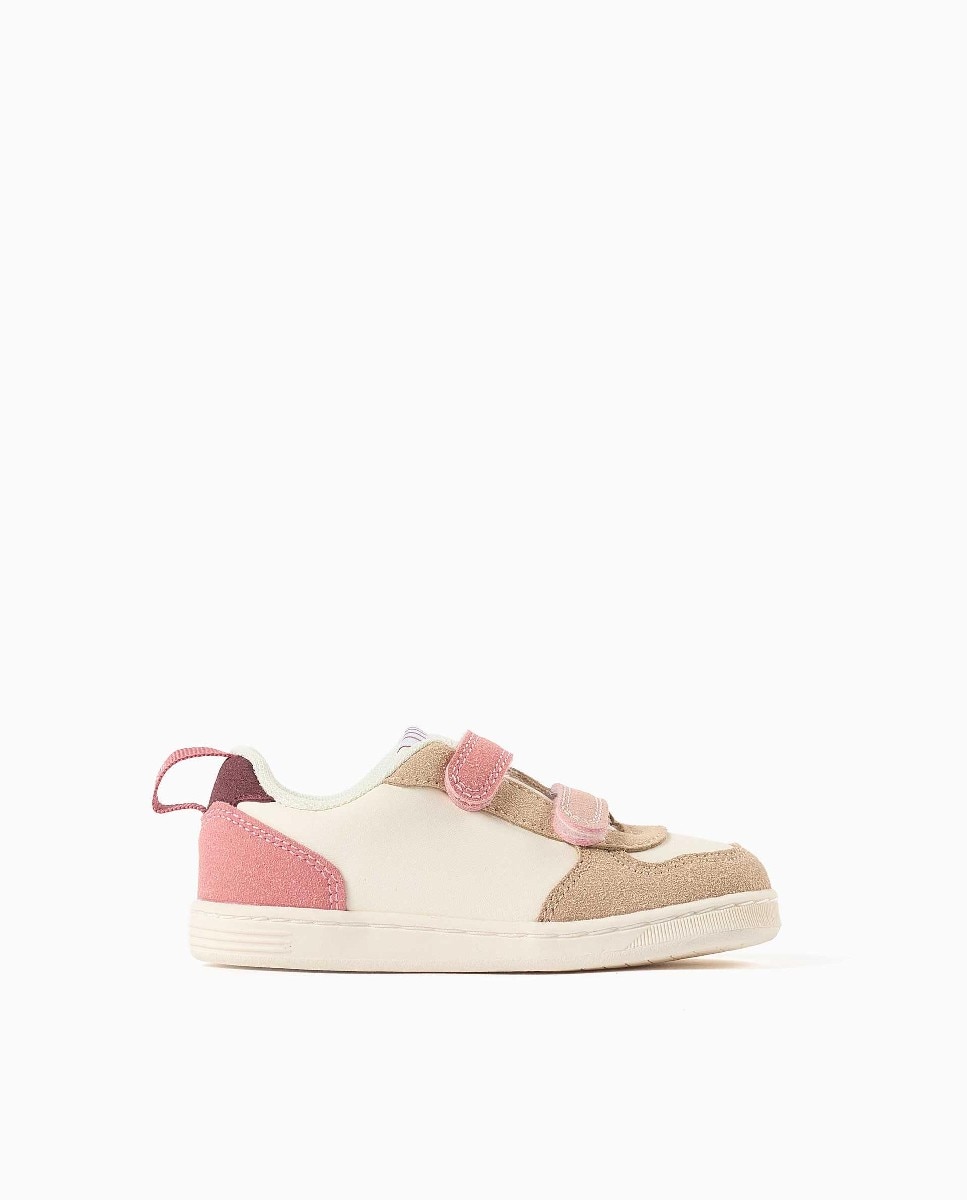 Imagen 0 de Zapatillas deportivas de bebé niña con tiras autoadherentes y suela antideslizante Rosa