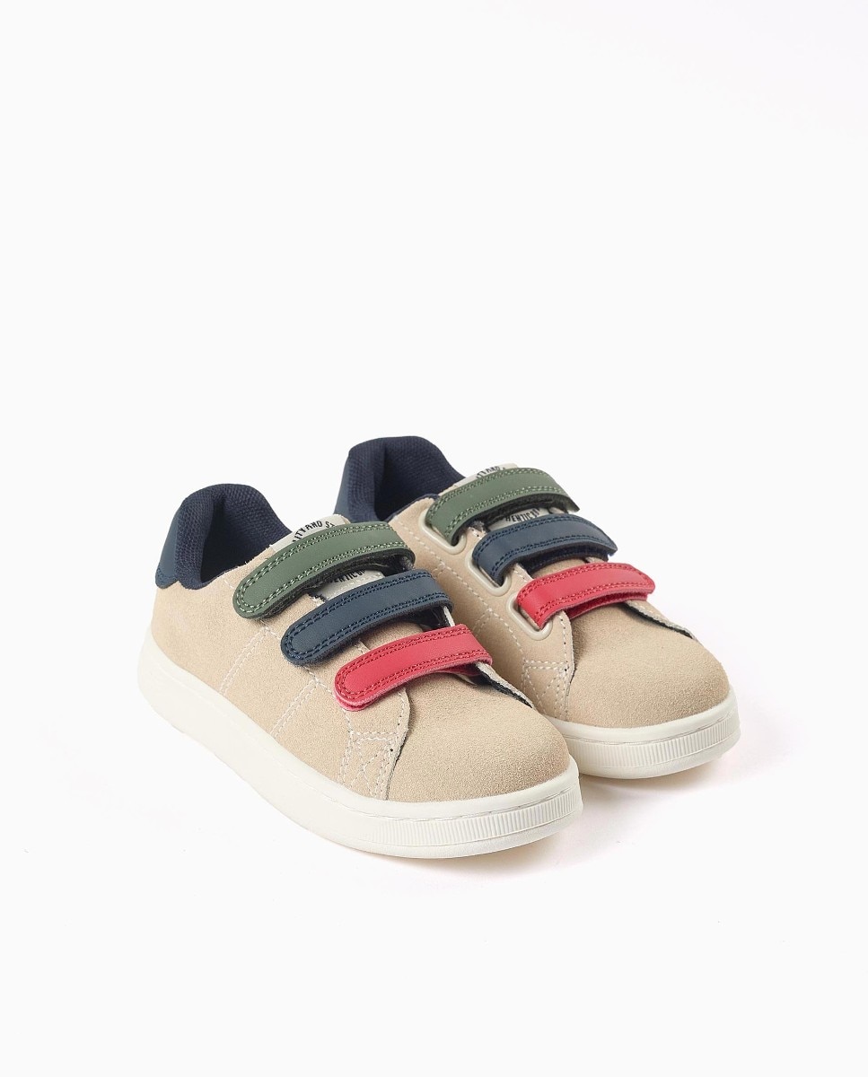 Zapatillas bajas de niño con tiras autoahderentes y suela antideslizante - Zippy - Beige Beige-2