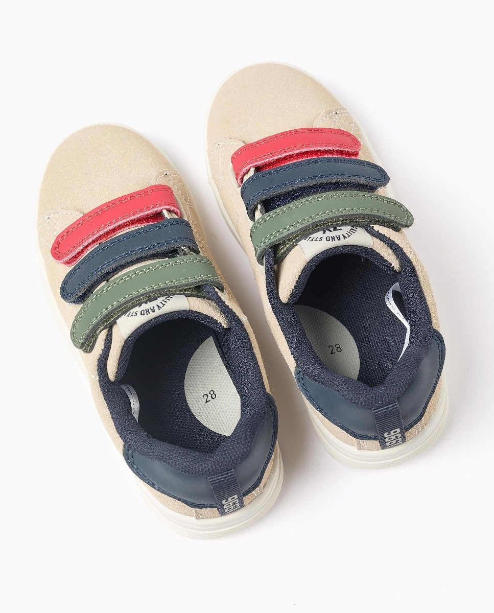 Zapatillas bajas de niño con tiras autoahderentes y suela antideslizante - Zippy - Beige Beige-3