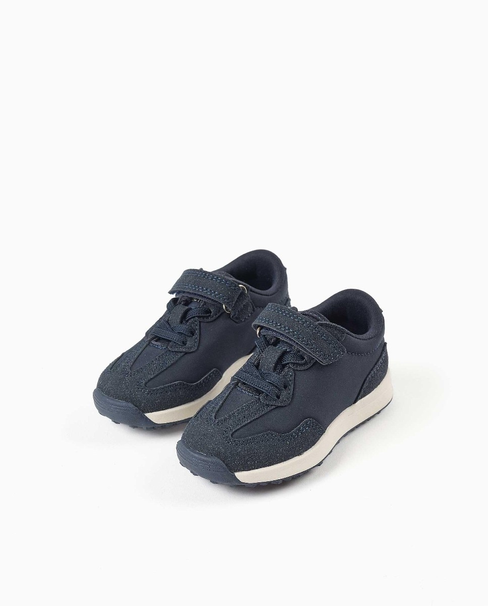 Zapatillas deportivas de bebé niño con interior respirable y suela antideslizante - Zippy - Azul Azul-2
