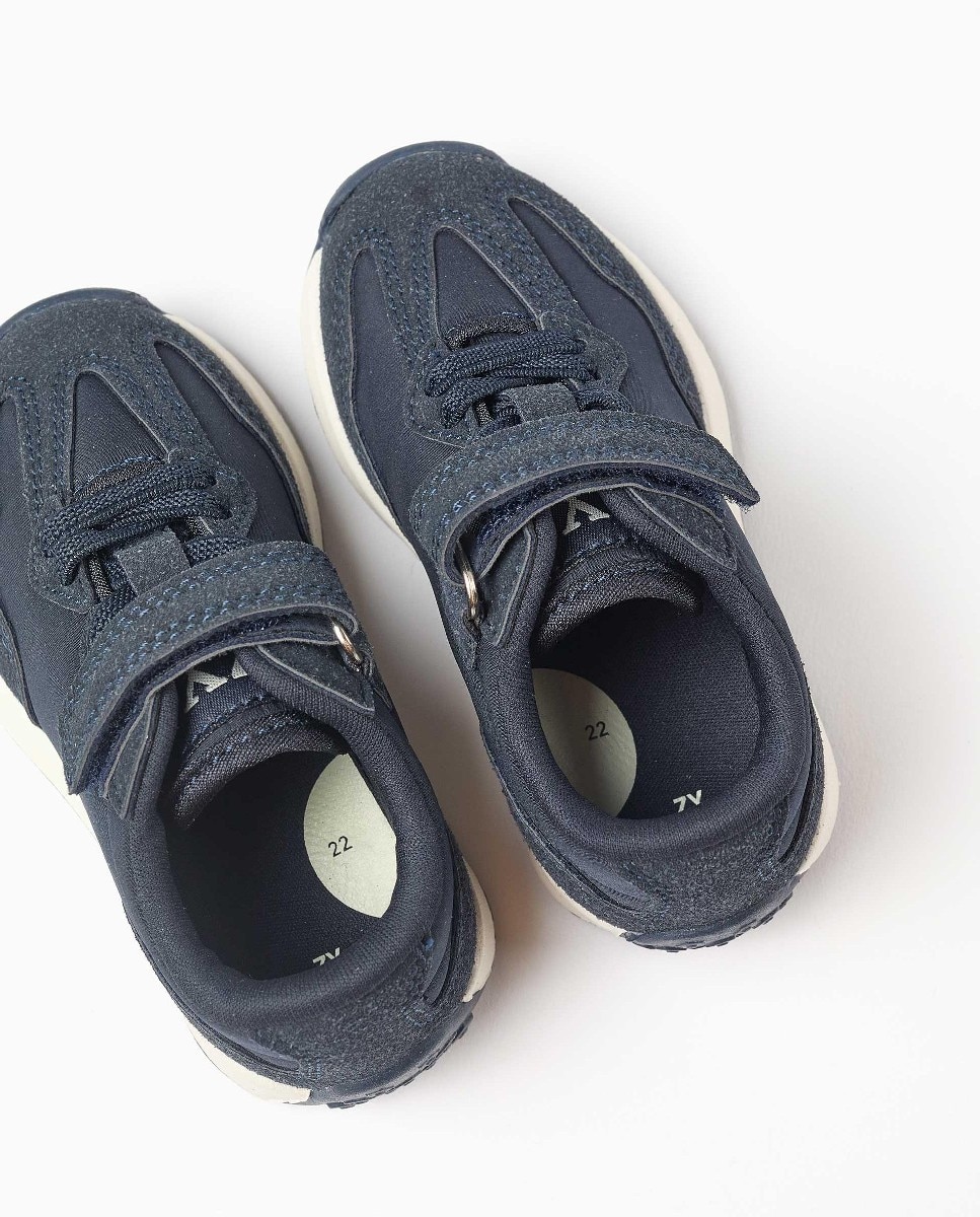 Zapatillas deportivas de bebé niño con interior respirable y suela antideslizante - Zippy - Azul Azul-3