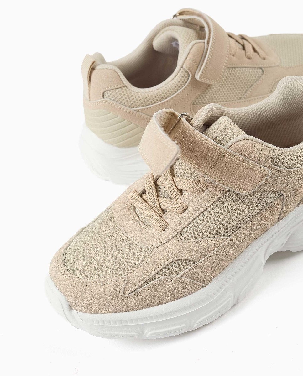 Imagen 4 de Zapatillas deportivas de niño de malla y con suela antideslizante - Zippy - Beige Beige