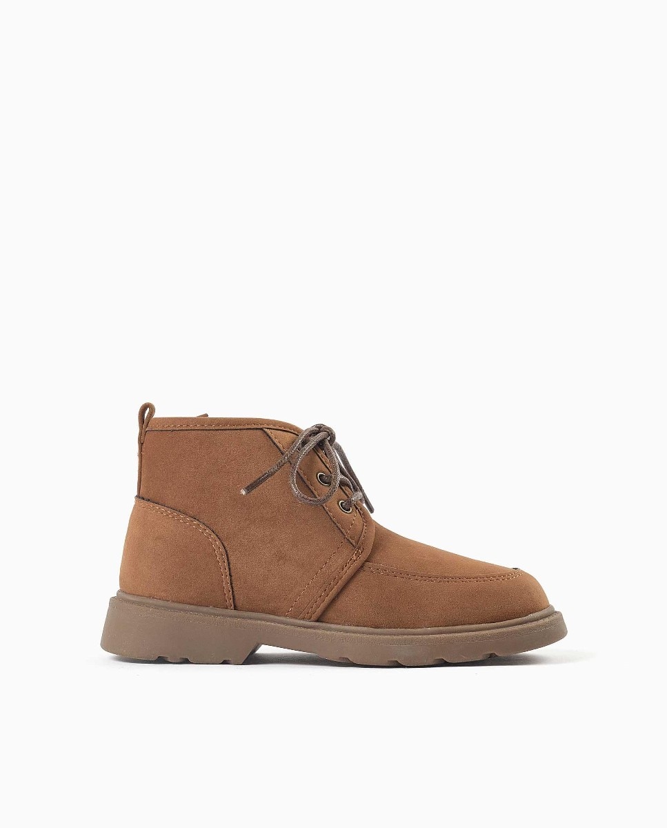 Botas de niño con cordones y suela antideslizante - Zippy - Beige Beige-1