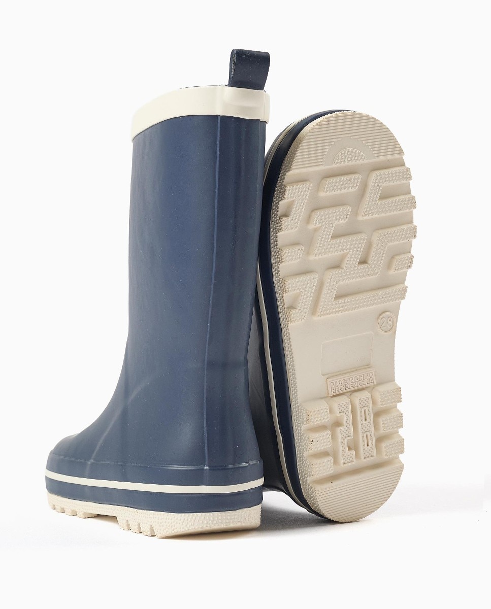 Botas de agua de niño de goma y con suela antideslizante - Zippy - Azul Azul-3