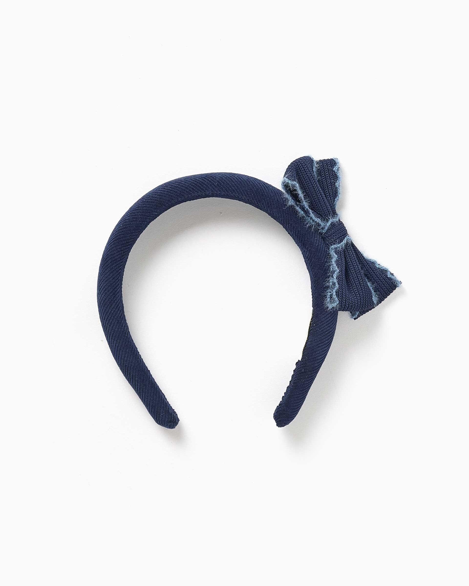 Imagen 0 de Diadema con lazo y ribete festoneado Azul marino