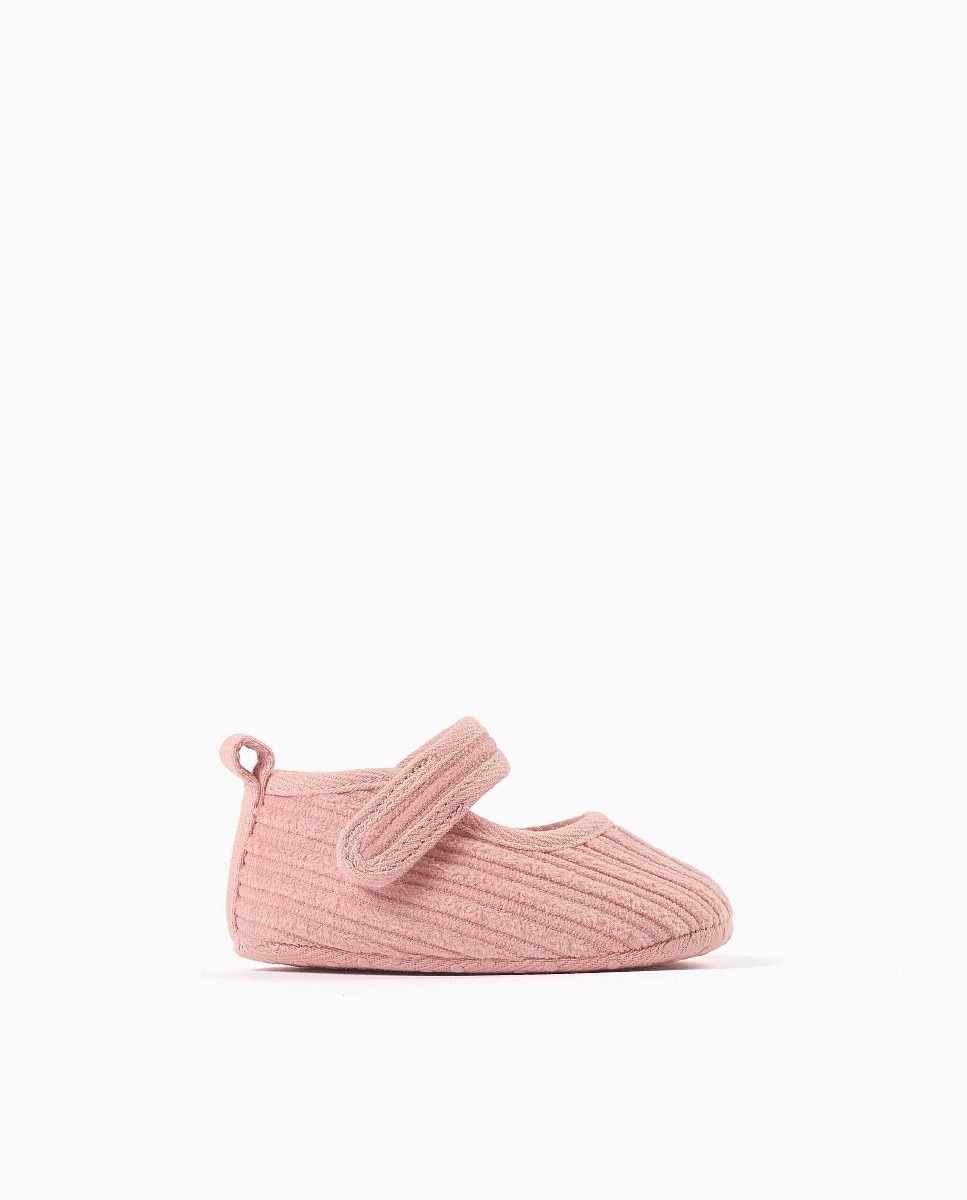 Pepitos de bebé niña con cordones ajustables y suela blanda - Zippy - Rosa Rosa-2