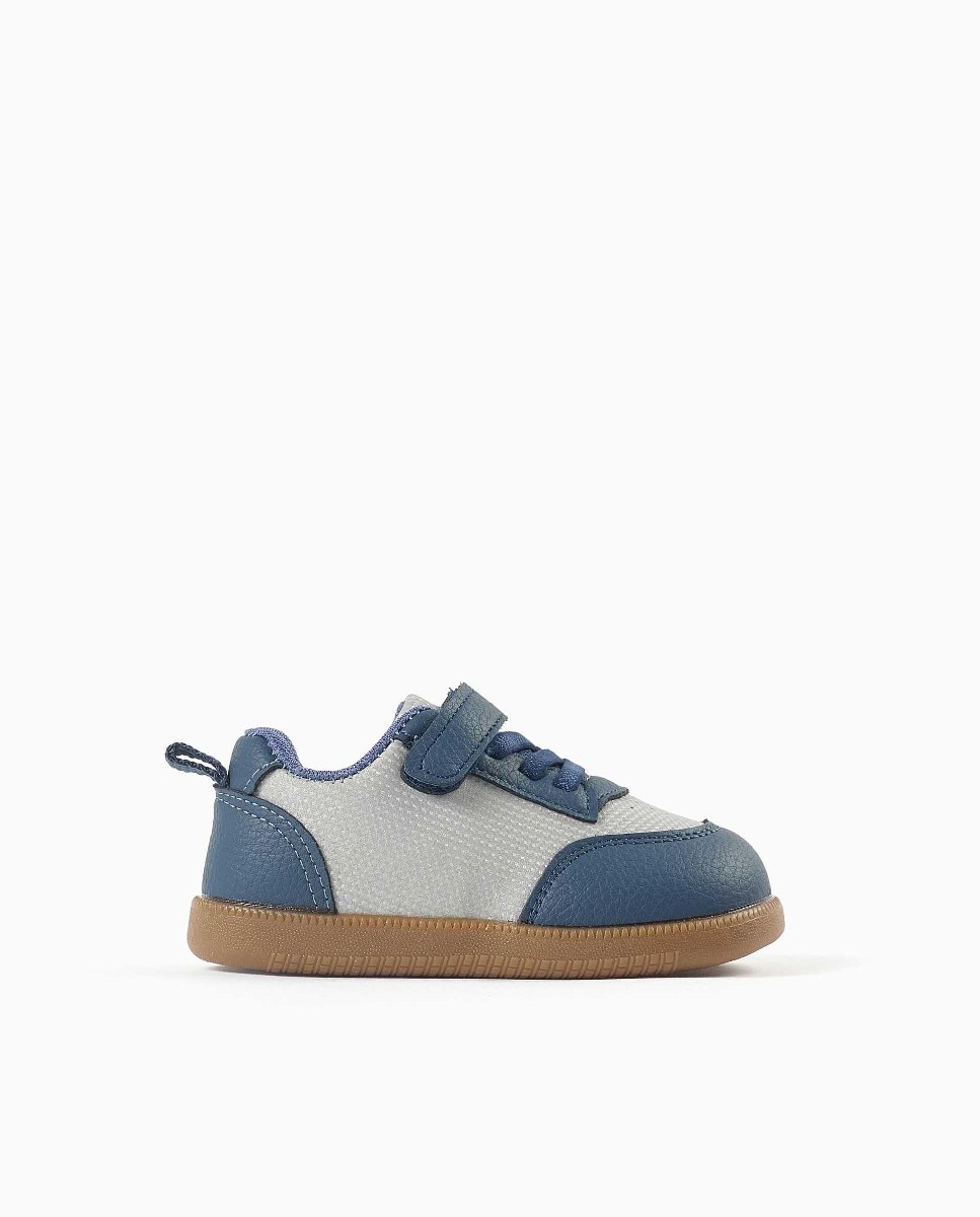 Imagen 1 de Zapatillas deportivas de bebé niño barefoot y con suela de caucho antideslizante Azul
