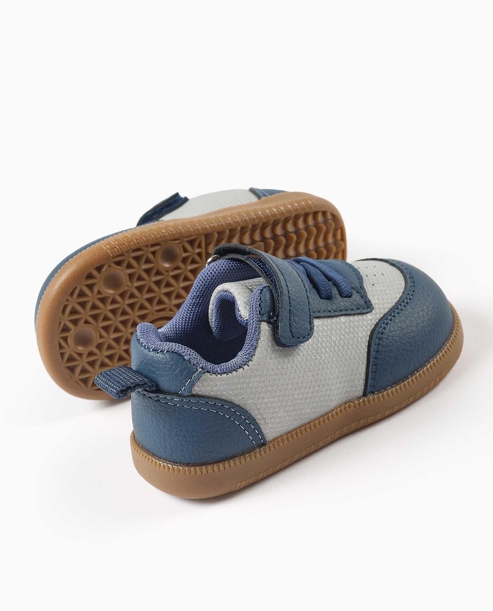 Imagen 4 de Zapatillas deportivas de bebé niño barefoot y con suela de caucho antideslizante - Zippy - Azul Azul
