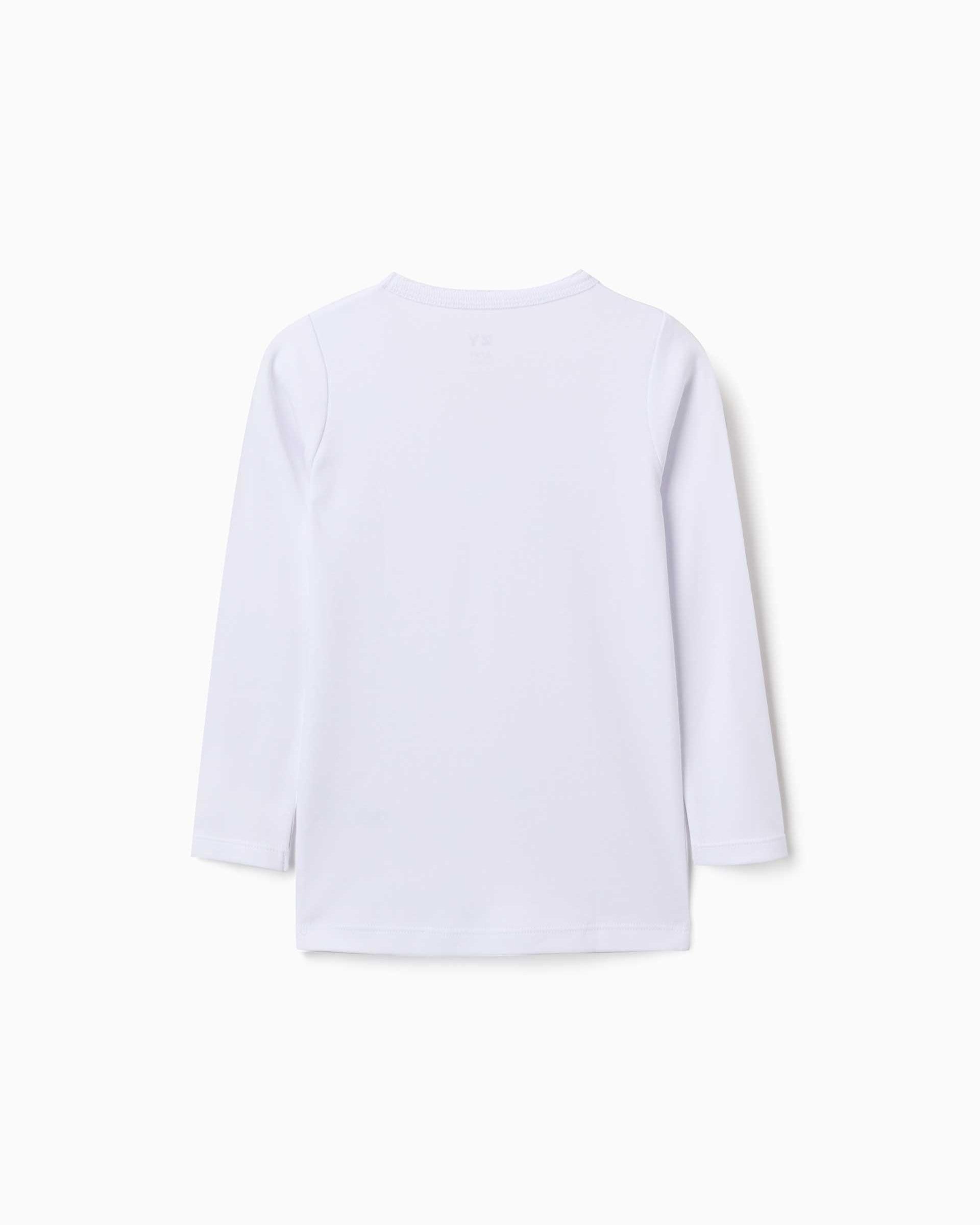 Pack de 3 camisetas interiores de niña 100% algodón y con forro perchado - Zippy - Blanco Blanco-3