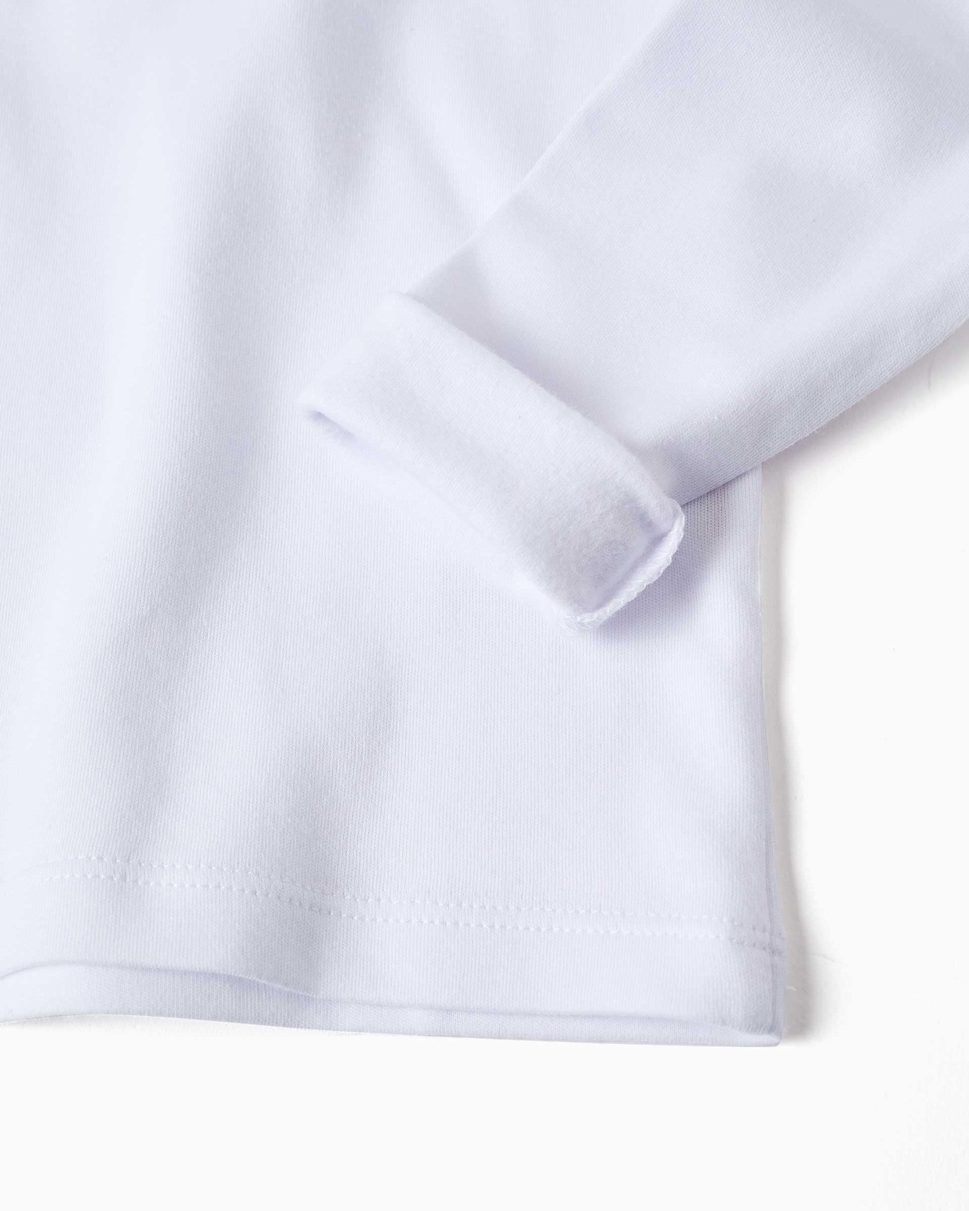 Pack de 3 camisetas interiores de niña 100% algodón y con forro perchado - Zippy - Blanco Blanco-4