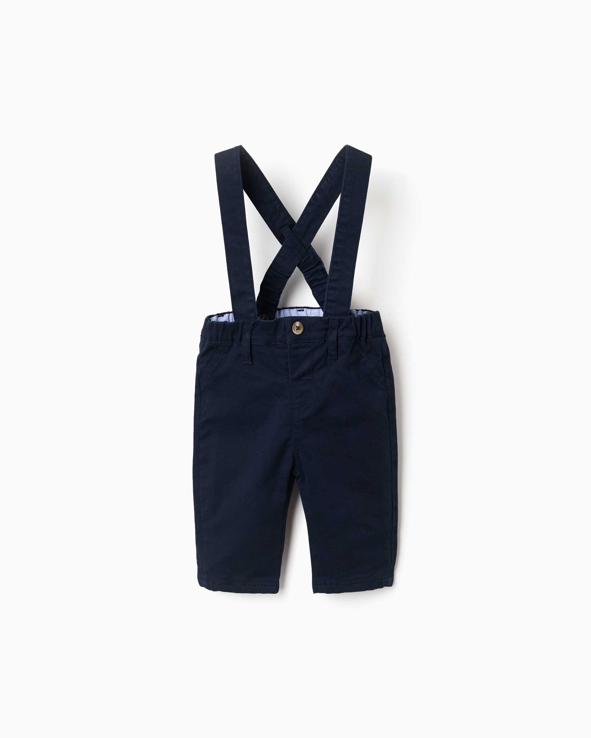 Pantalón de bebé niño de sarga - Zippy - Azul marino Azul marino-1
