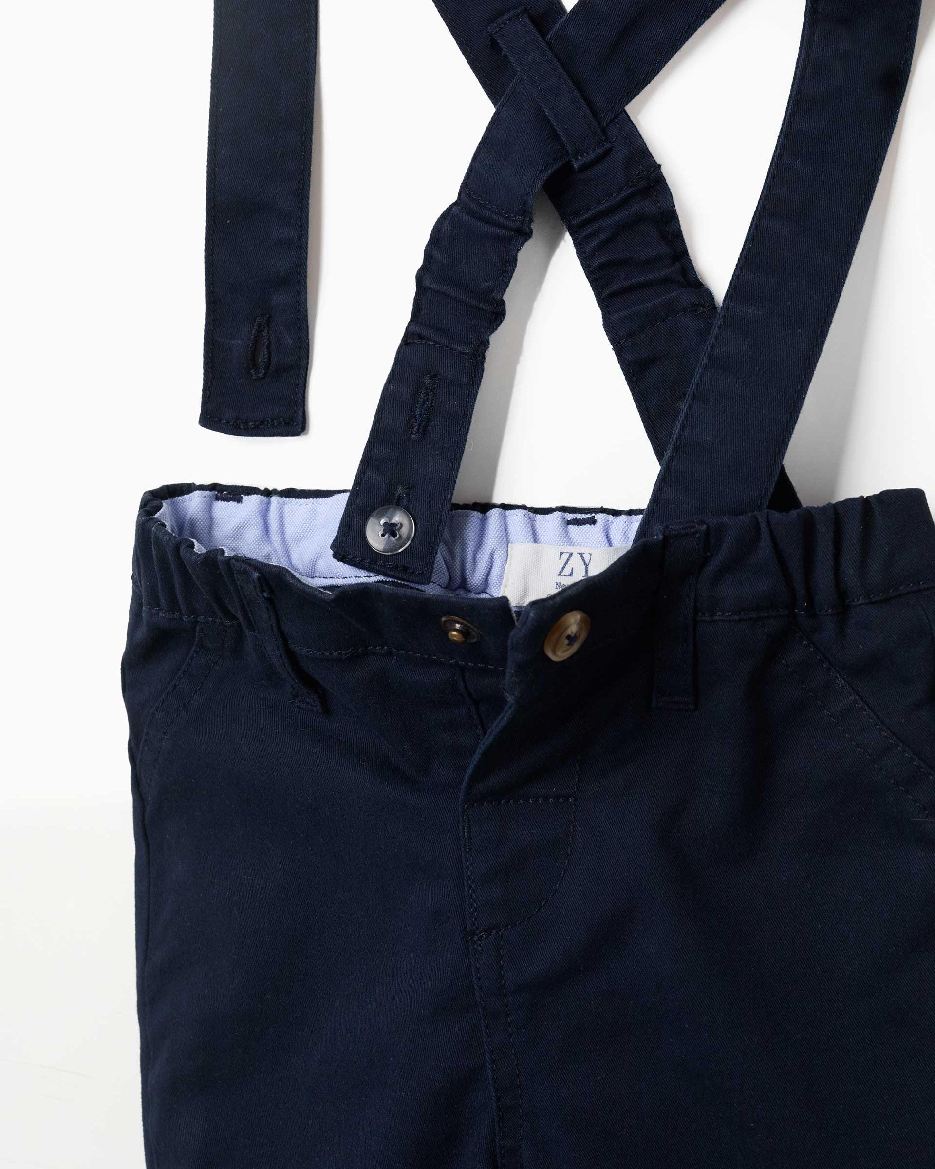 Pantalón de bebé niño de sarga - Zippy - Azul marino Azul marino-2