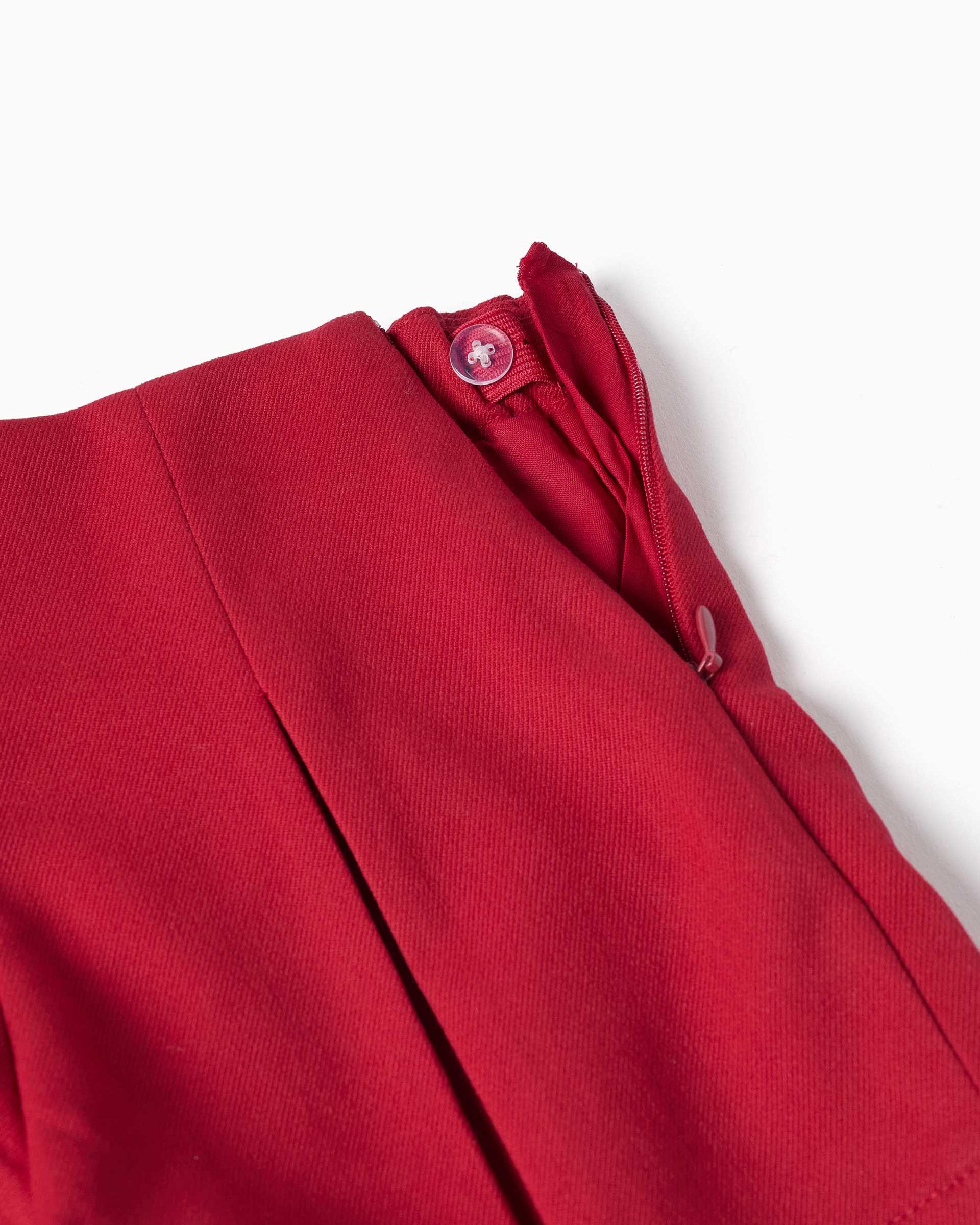 Imagen 3 de Pantalón corto de bebé niña con pliegues y cintura elástica - Zippy - Rojo Rojo
