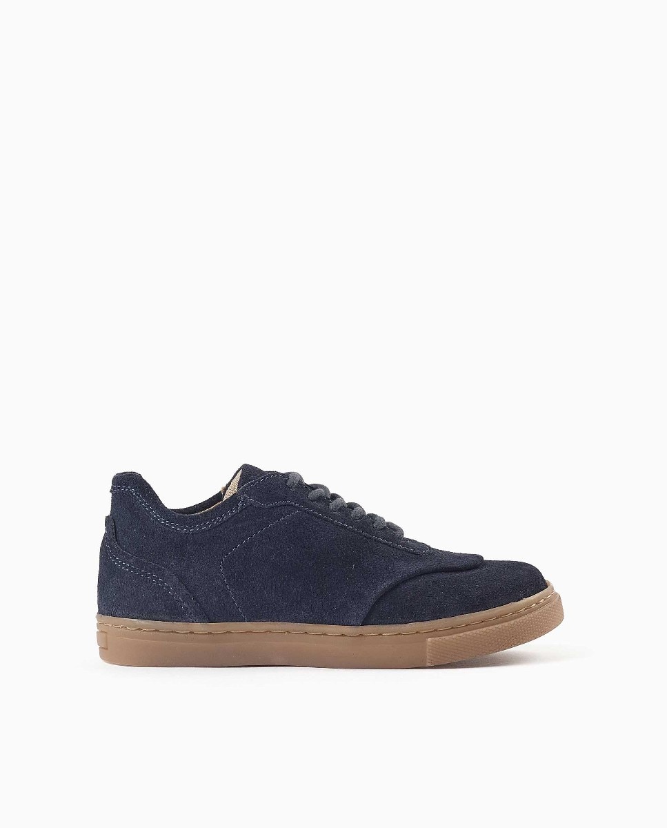 Imagen 1 de Zapatillas bajas de niño de ante y con cordones - Zippy - Azul Azul