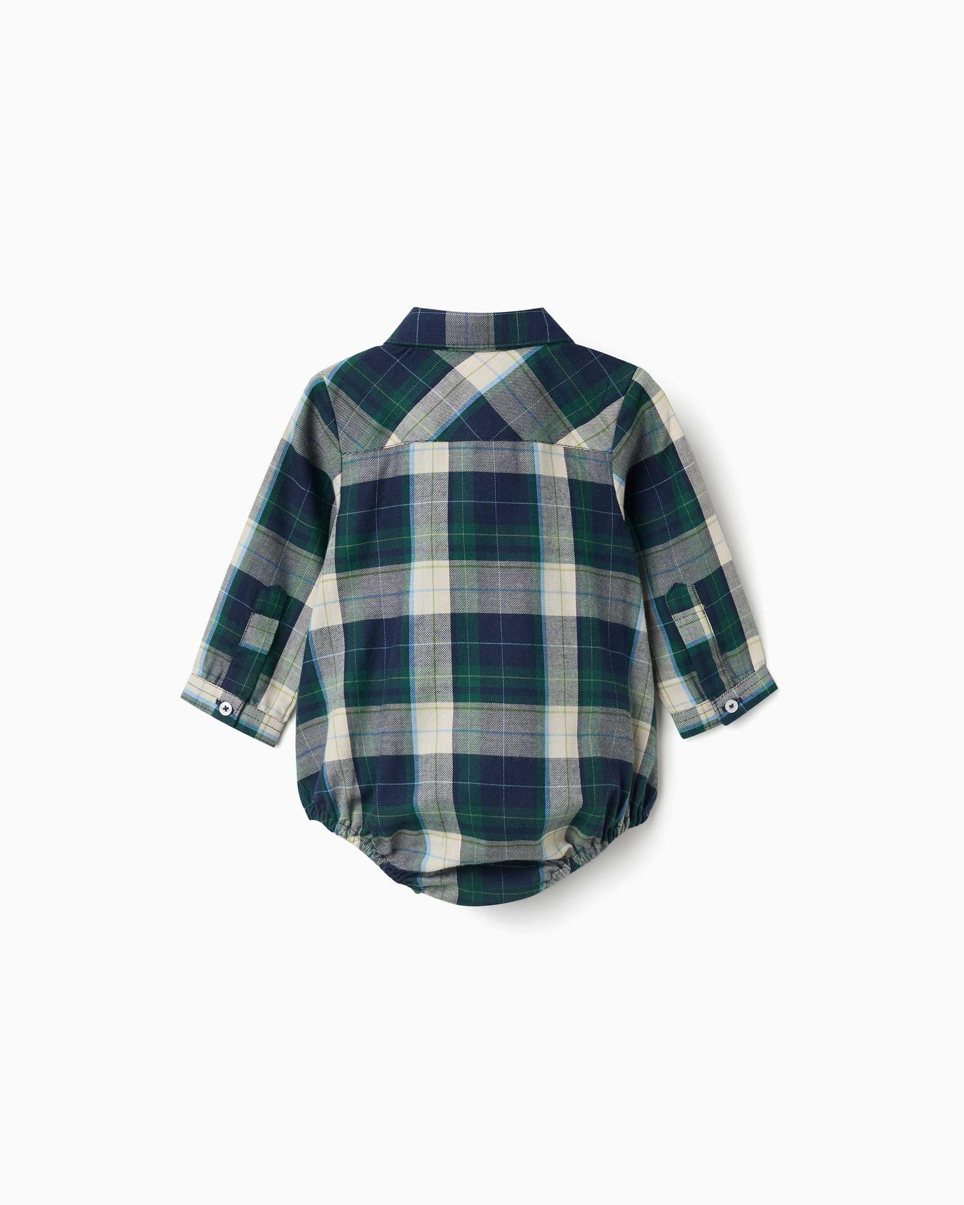 Camisa de bebé niño 100% algodón y a cuadros - Zippy - Azul marino Azul marino-3