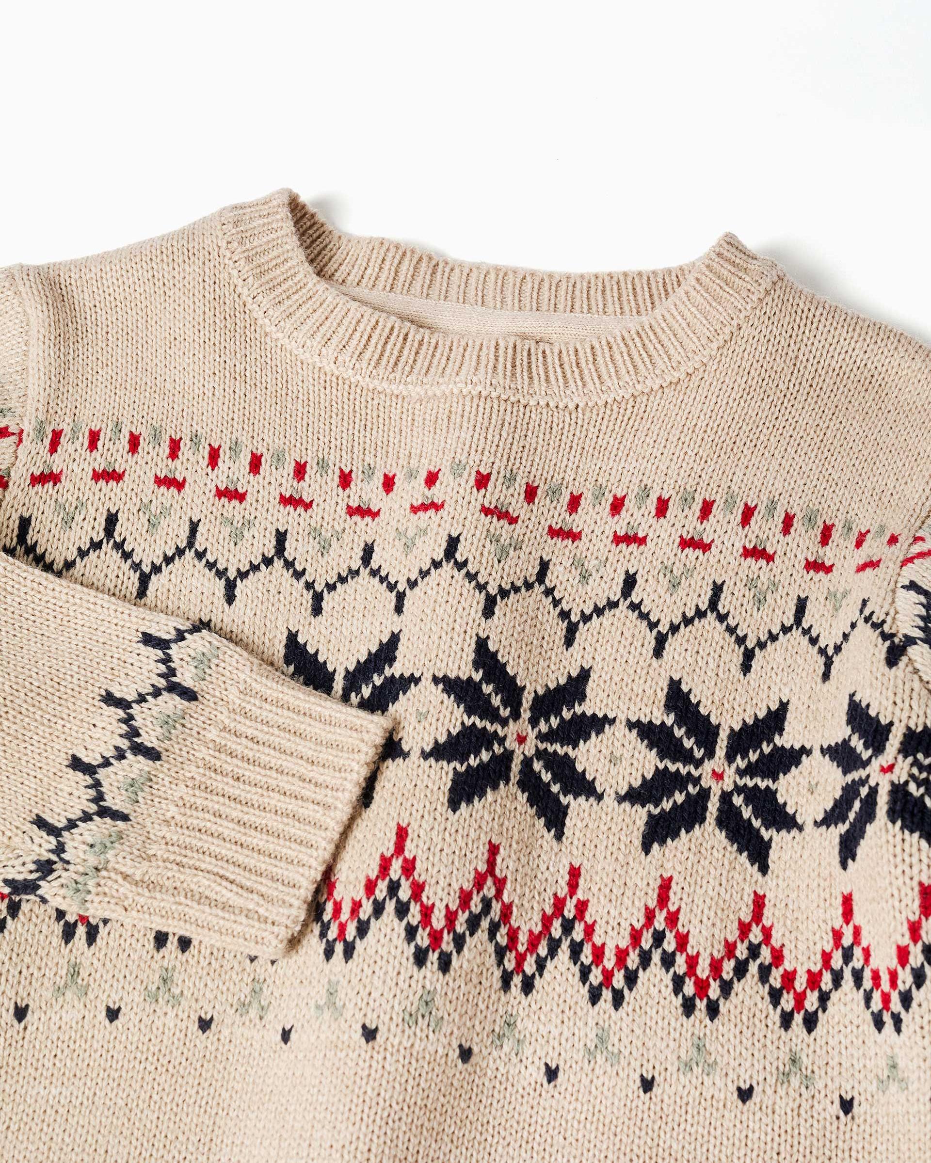 Imagen 2 de Jersey de niño de punto y con jacquard - Zippy - Beige Beige