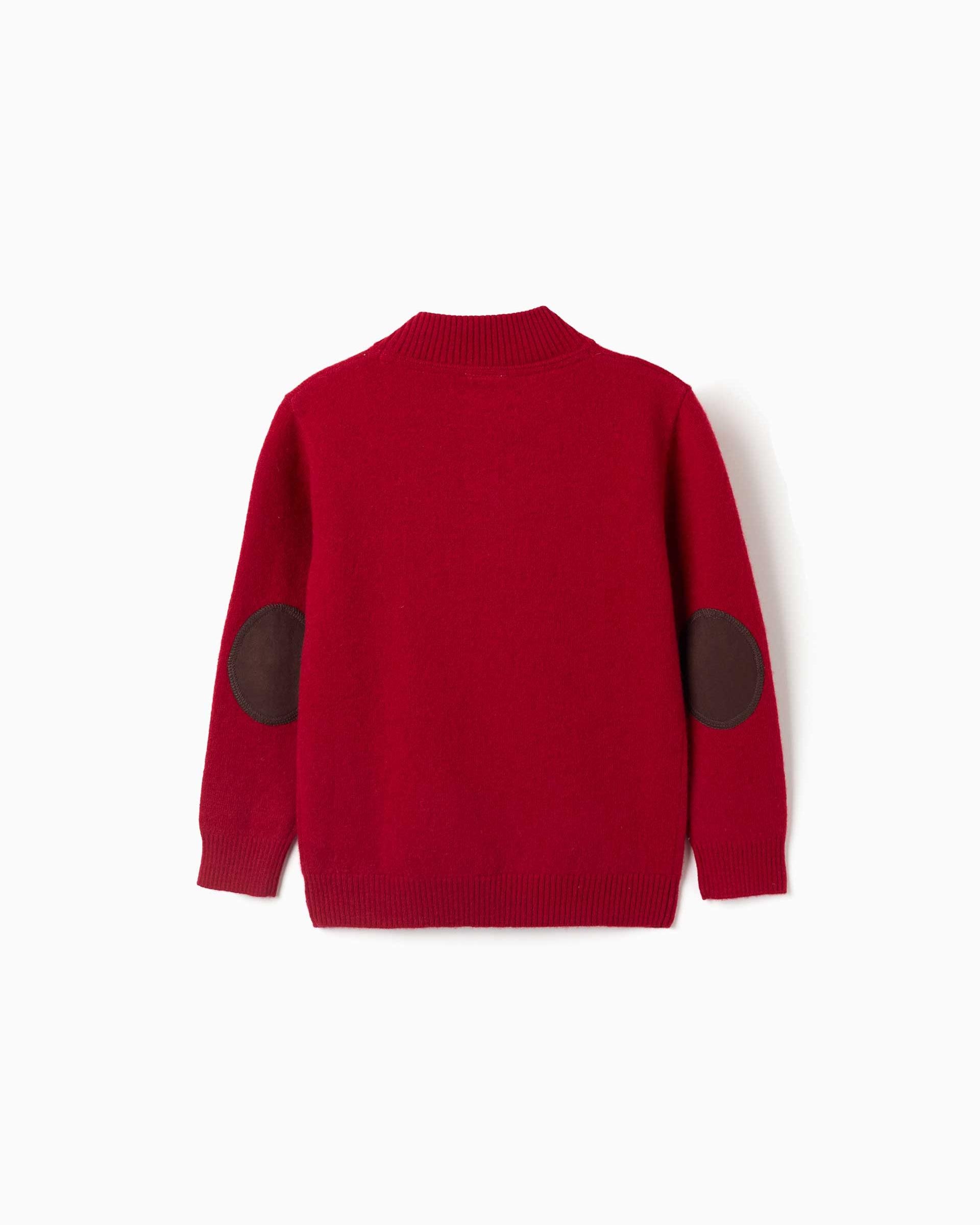 Imagen 3 de Jersey de niño en mezcla de lana y con cuello alto simulado - Zippy - Rojo Rojo
