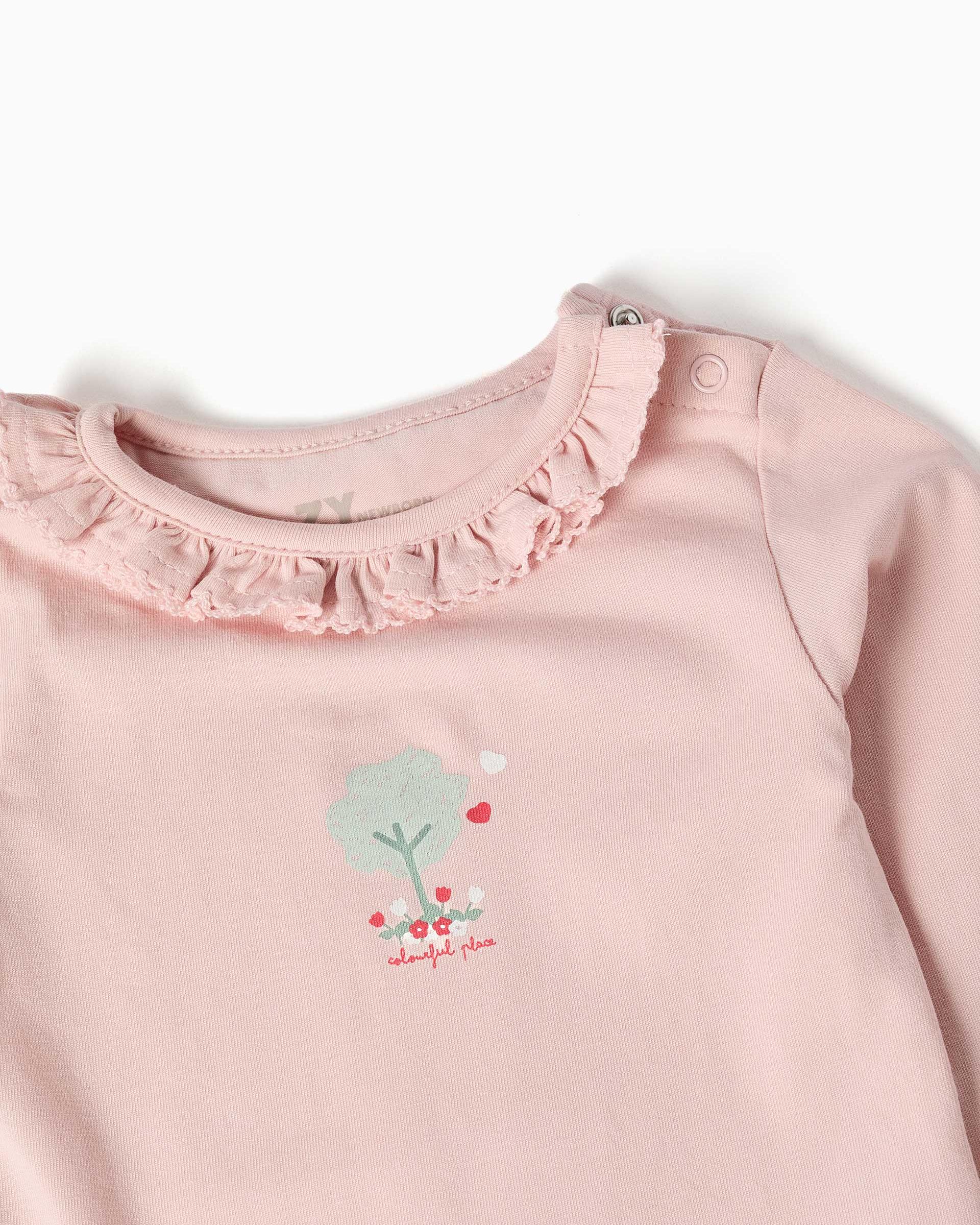 Body de bebé niña de algodón y con estampado - Zippy - Rosa Rosa-2