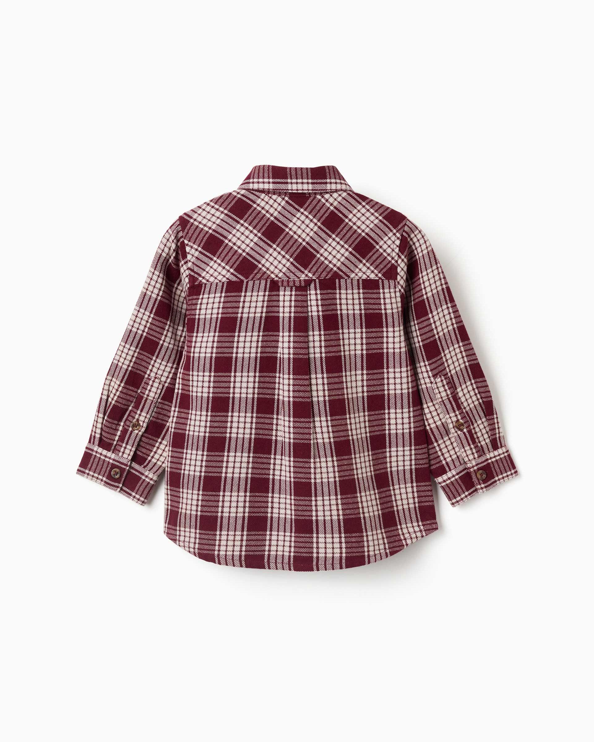 Imagen 3 de Camisa de bebé niño 100% algodón y a cuadros - Zippy - Rojo Rojo