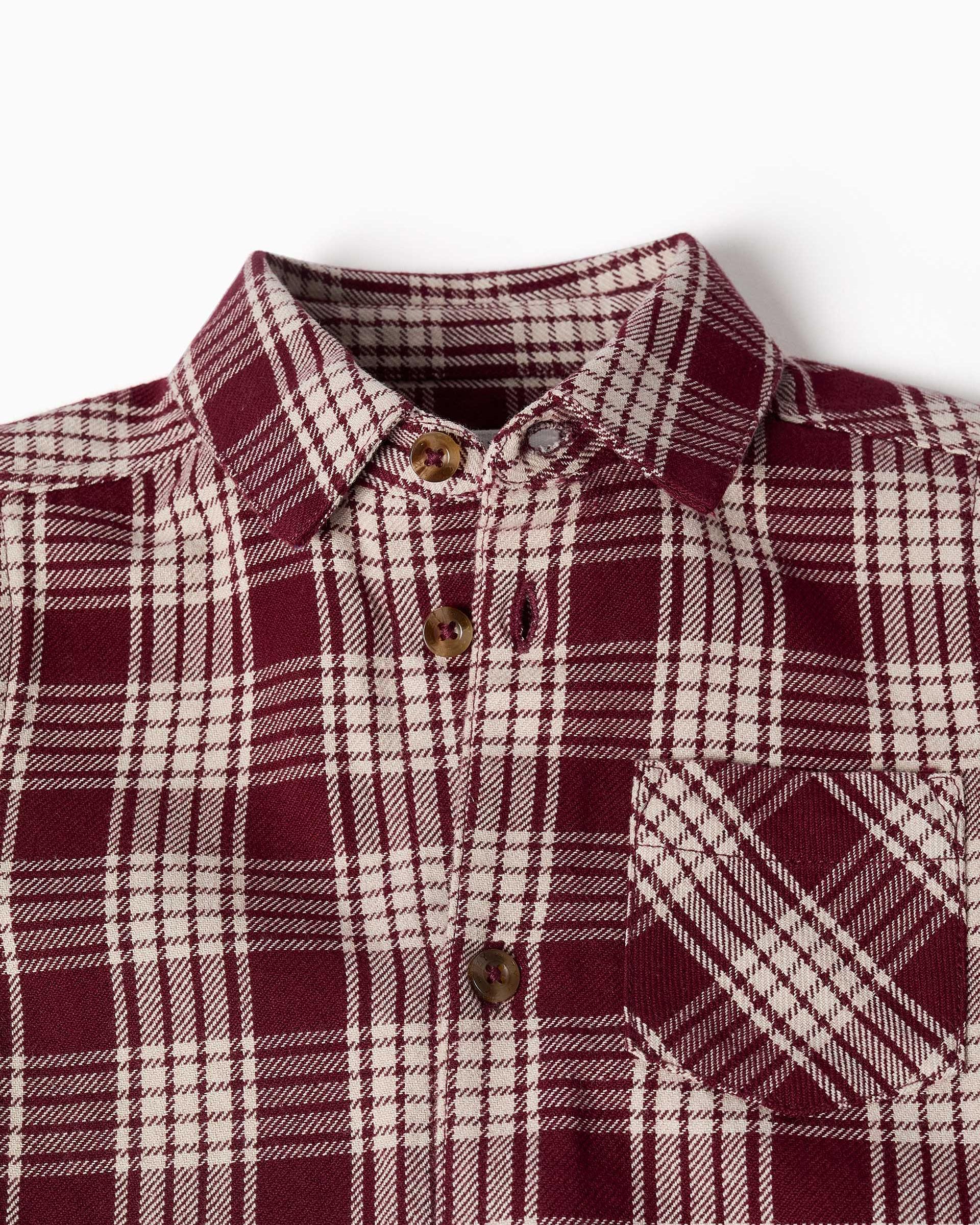 Imagen 2 de Camisa de bebé niño 100% algodón y a cuadros - Zippy - Rojo Rojo