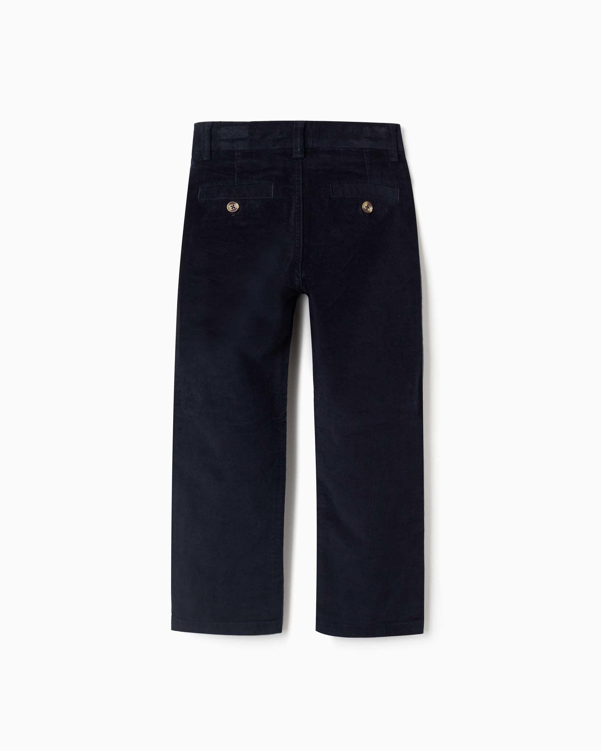Imagen 3 de Pantálon chino de niño de pana y de corte recto - Zippy - Azul marino Azul marino