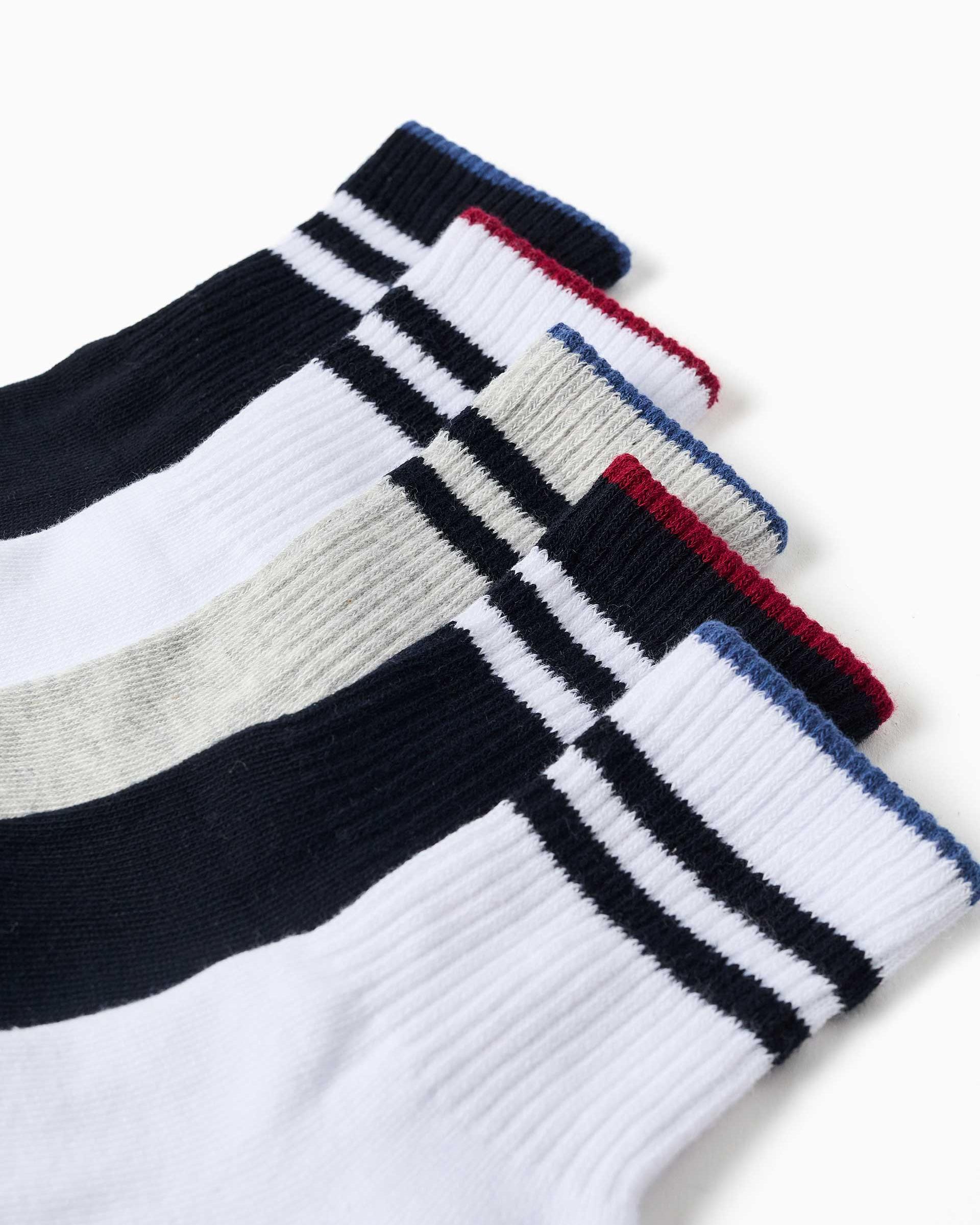Pack de 5 calcetines de niño con forro de rizo y a rayas - Zippy - Multicolor Multicolor-2