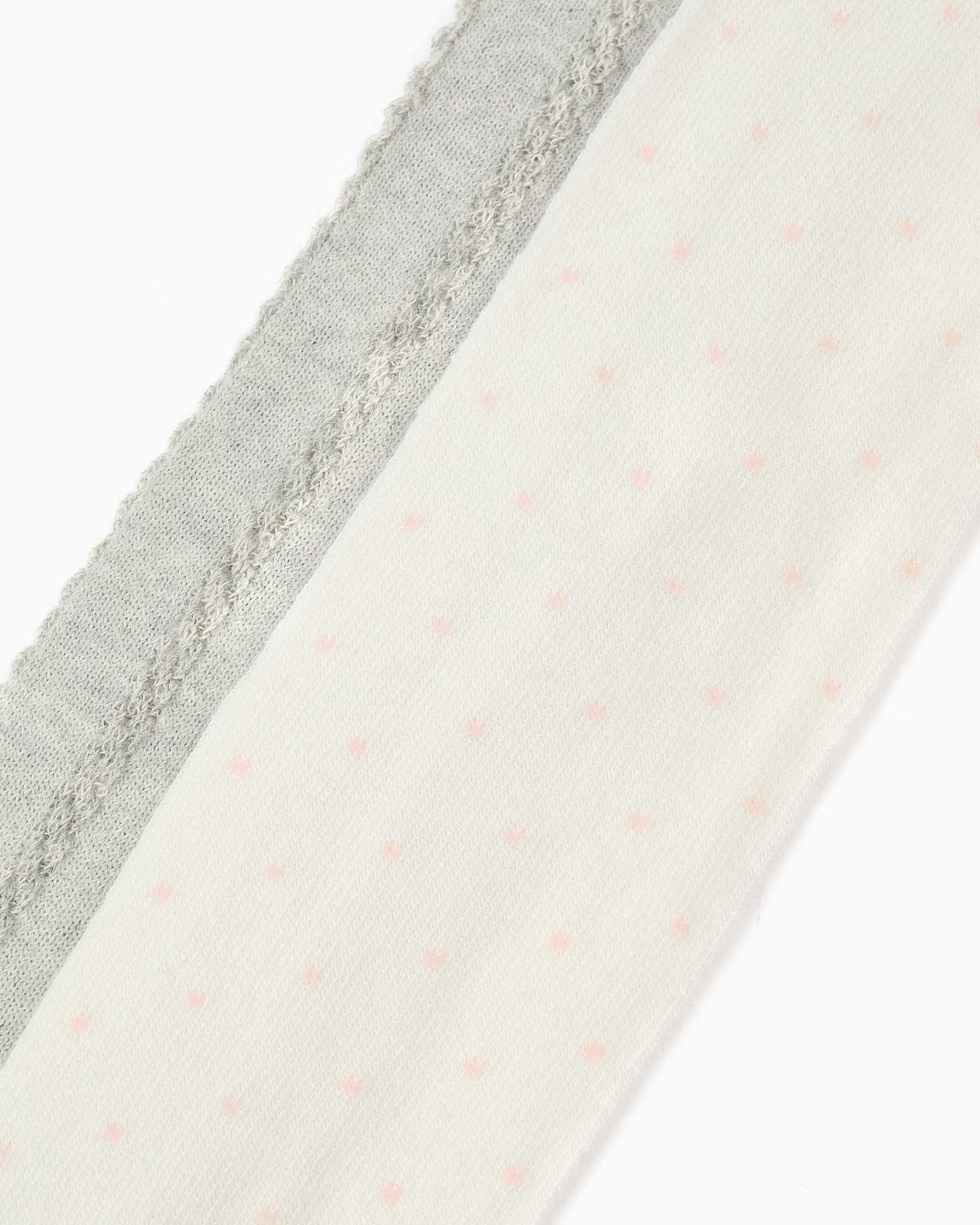 Pack de 2 leotardos de niña con lunares y punto trenzado - Zippy - Multicolor Multicolor-3