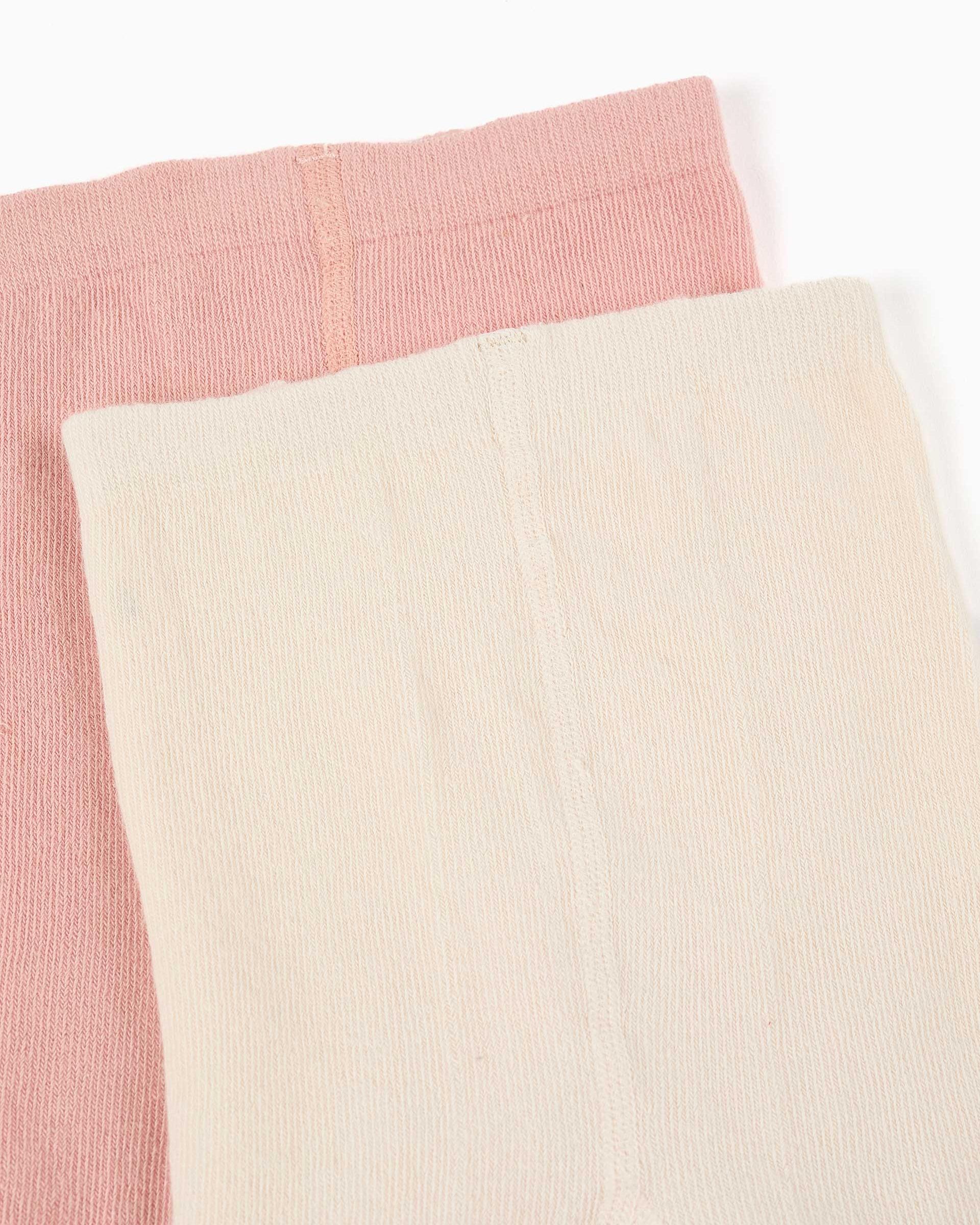 Pack de 2 leotardos de niña de punto y con cintura elástica - Zippy - Multicolor Multicolor-2