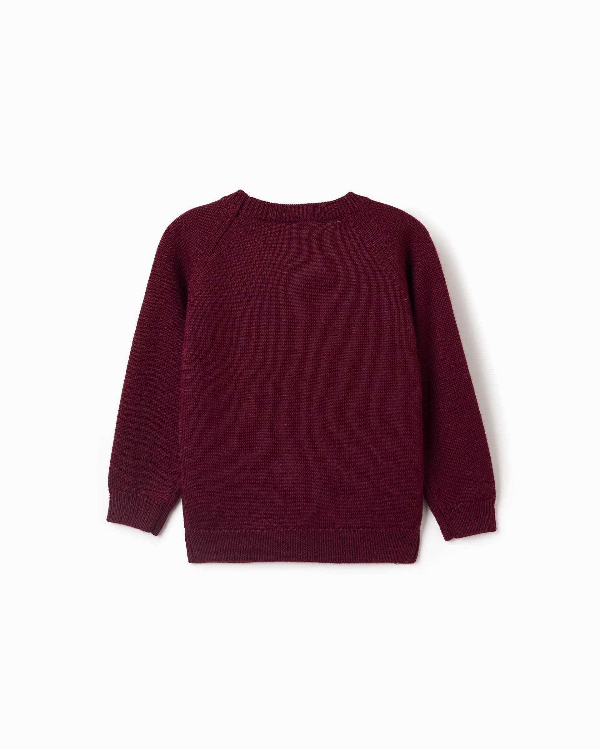 Imagen 3 de Jersey de niño en mezcla de lana y con detalles trenzados - Zippy - Rojo Rojo
