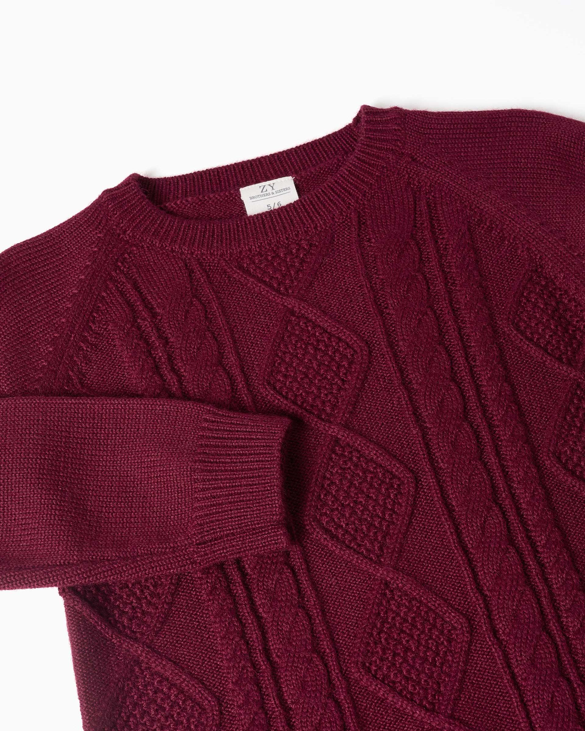 Imagen 2 de Jersey de niño en mezcla de lana y con detalles trenzados - Zippy - Rojo Rojo