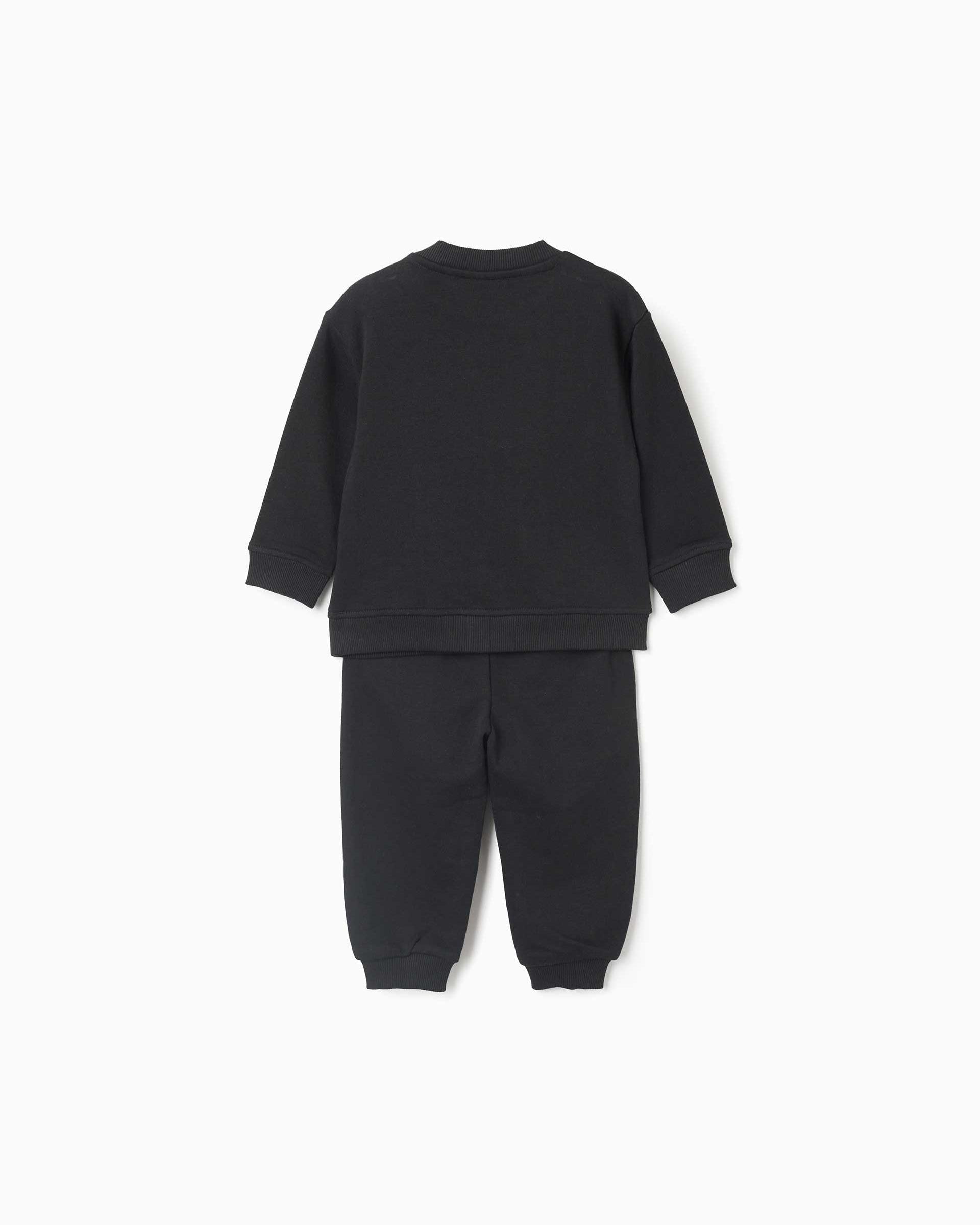 Chándal de bebé niño con estampado que brilla en la oscuridad y cordón ajustable - Zippy - Negro Negro-3