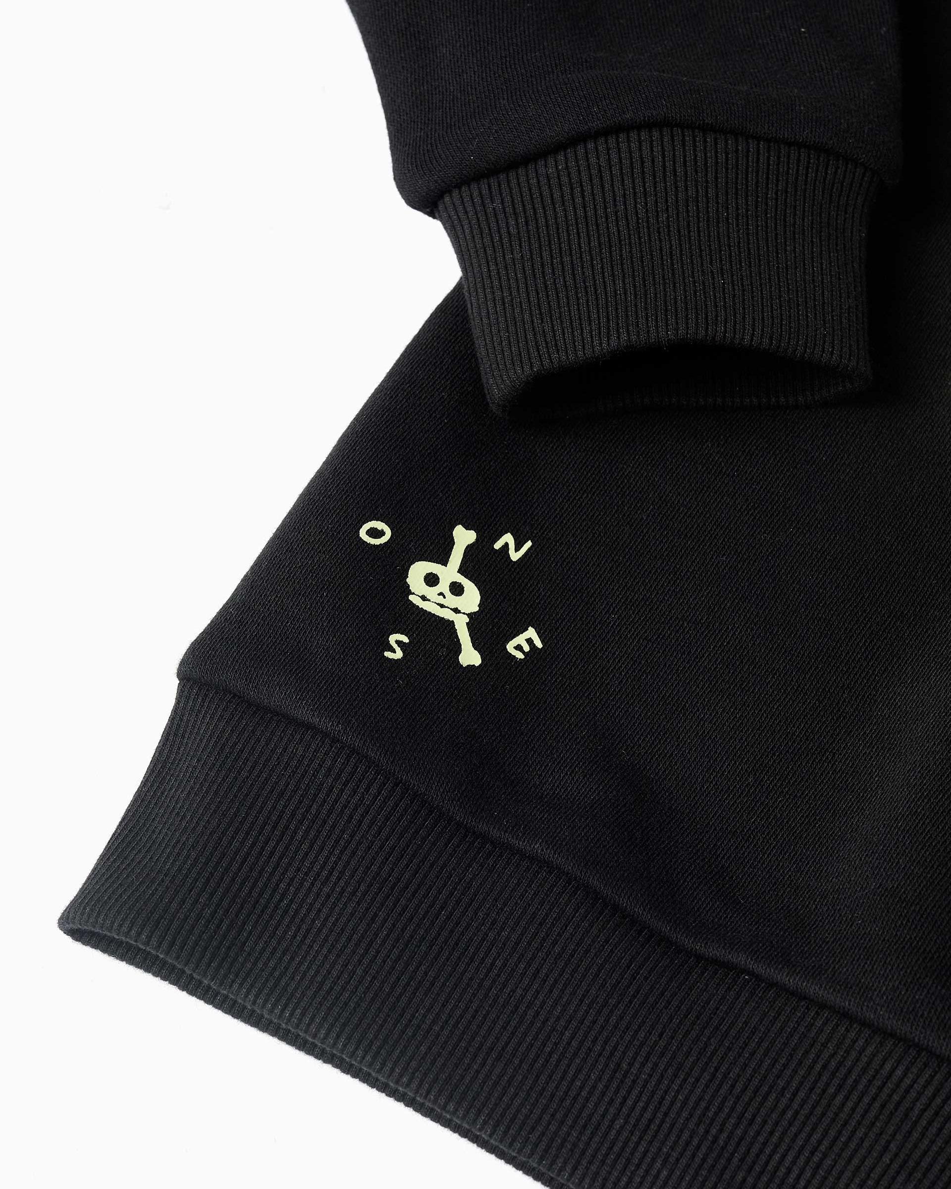 Sudadera de niño con estampado que brilla en la oscuridad y capucha com máscara - Zippy - Negro Negro-4