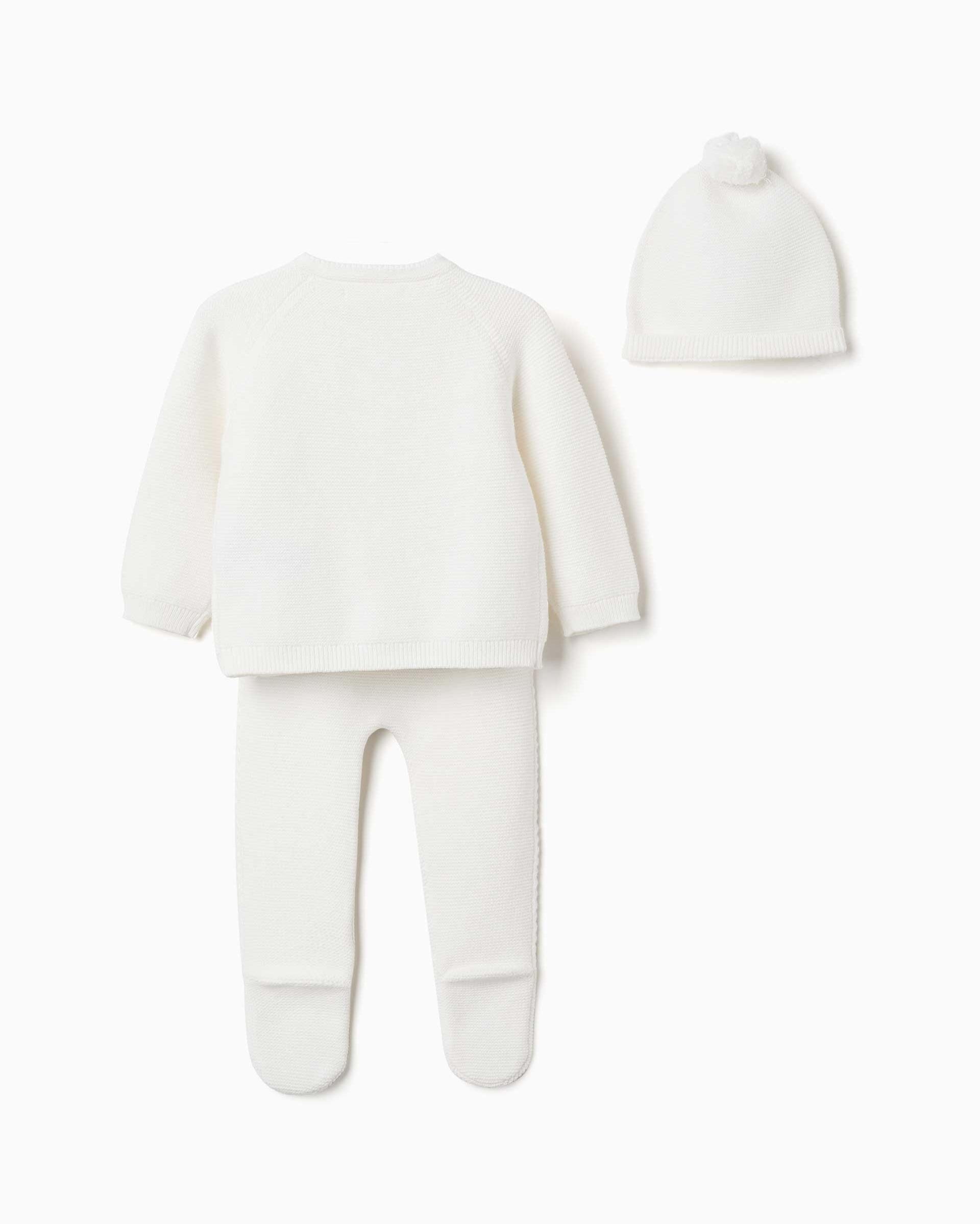Conjunto de bebés 100% algodón y de punto - Zippy - Blanco Blanco-3