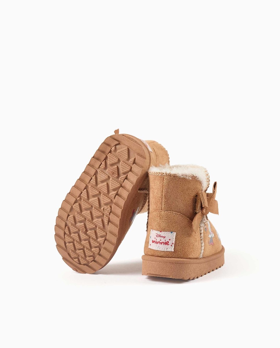 Imagen 2 de Botas de bebé niña con forro de peluche y estampados minnie - Zippy - Beige Beige