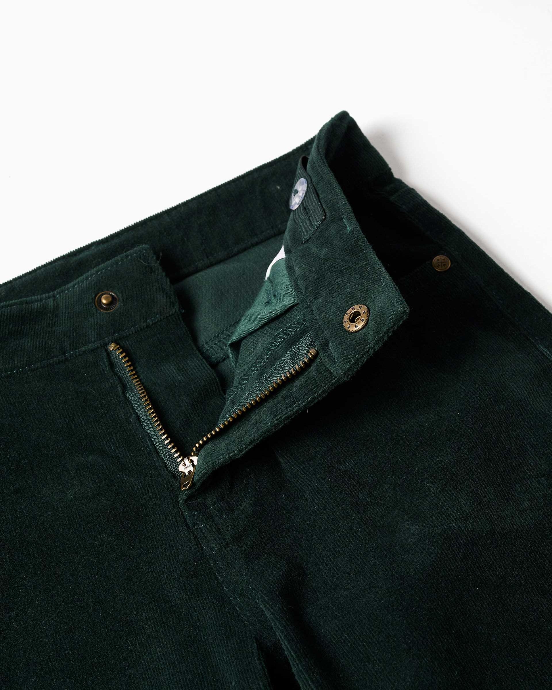 Imagen 3 de Pantálon de niño de pana y de corte recto - Zippy - Verde oscuro Verde oscuro