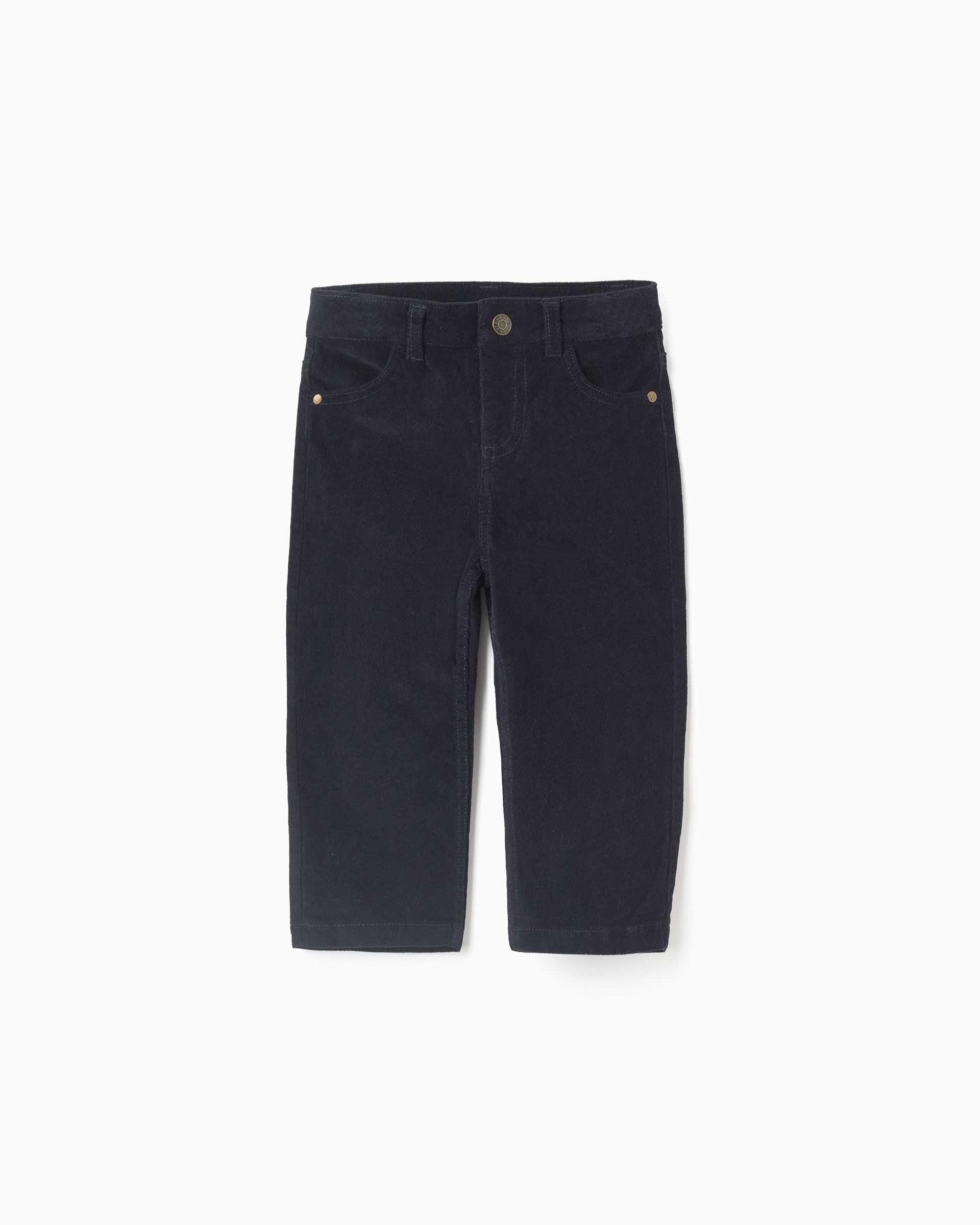 Imagen 1 de Pantalón de bebé niño de pana y de corte recto Azul marino