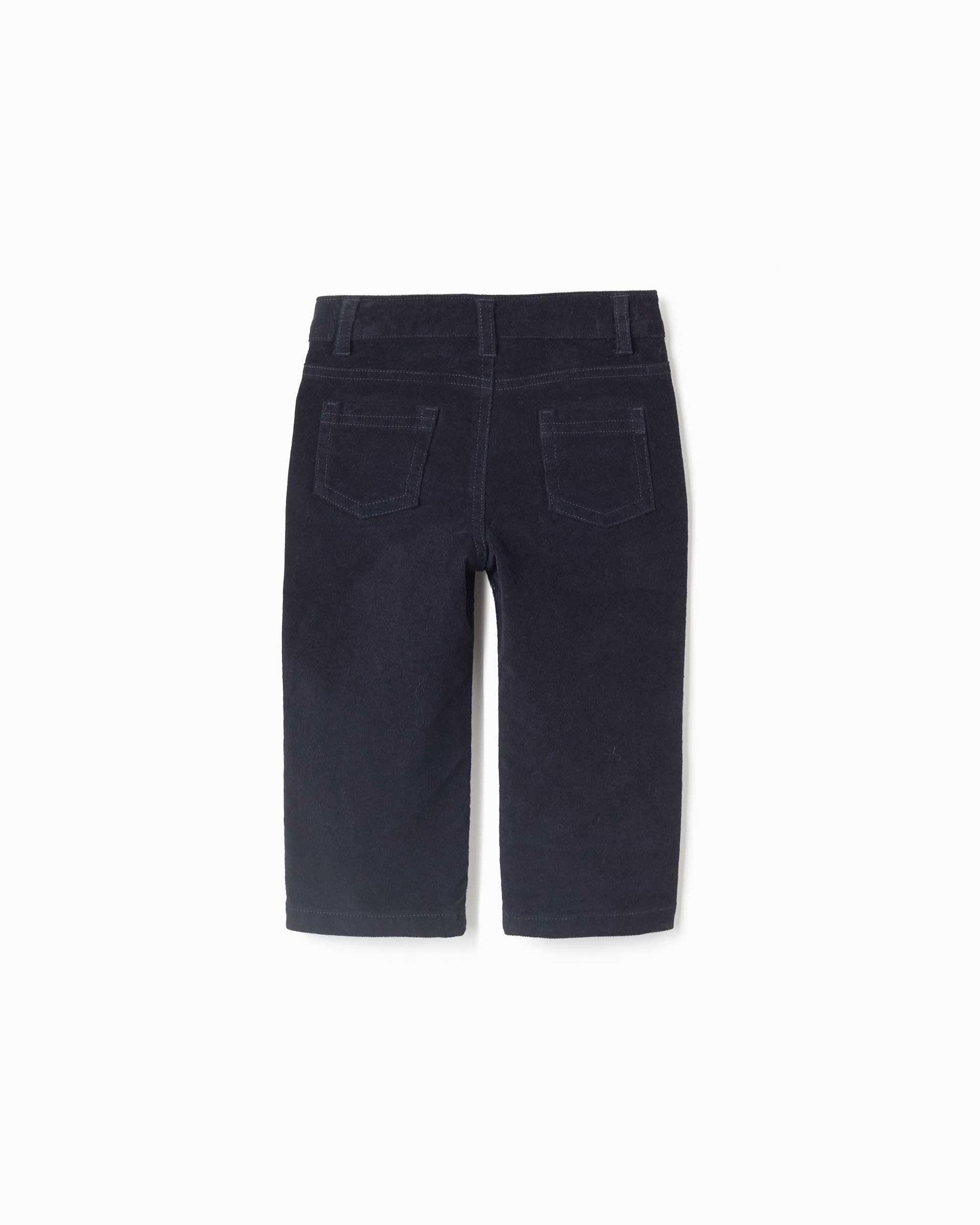 Imagen 2 de Pantalón de bebé niño de pana y de corte recto - Zippy - Azul marino Azul marino