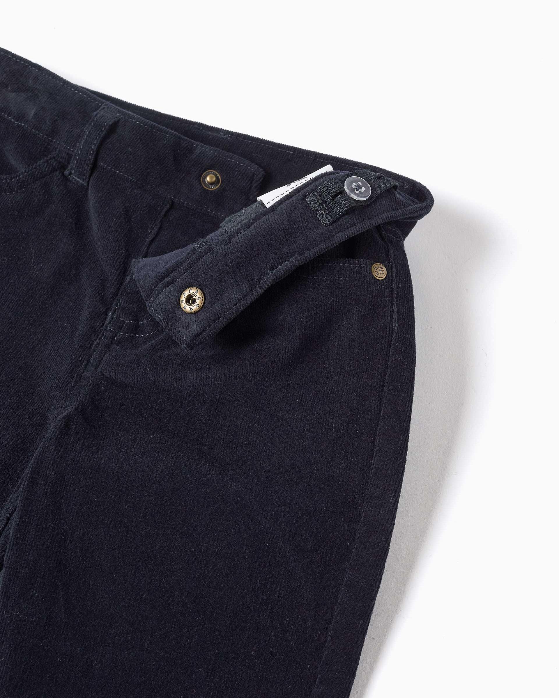 Imagen 3 de Pantalón de bebé niño de pana y de corte recto - Zippy - Azul marino Azul marino