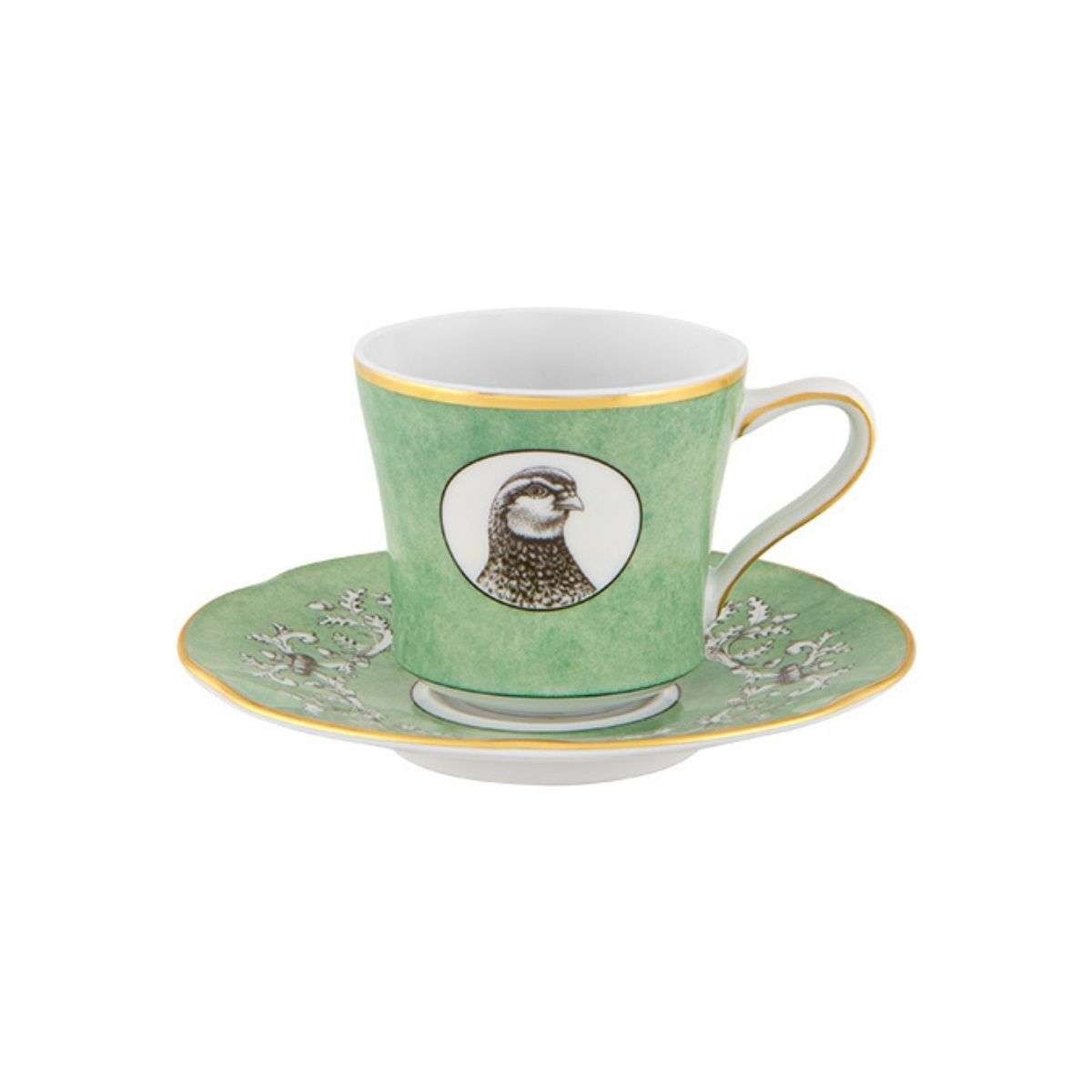 Imagen 1 de Taza de café con plato Vista Alegre by Casa de Alba - Verde Verde