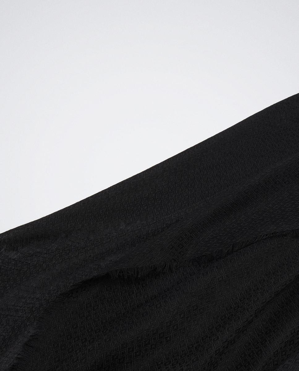Pañuelo con pespuntes en liso - Parfois - Negro Negro-3