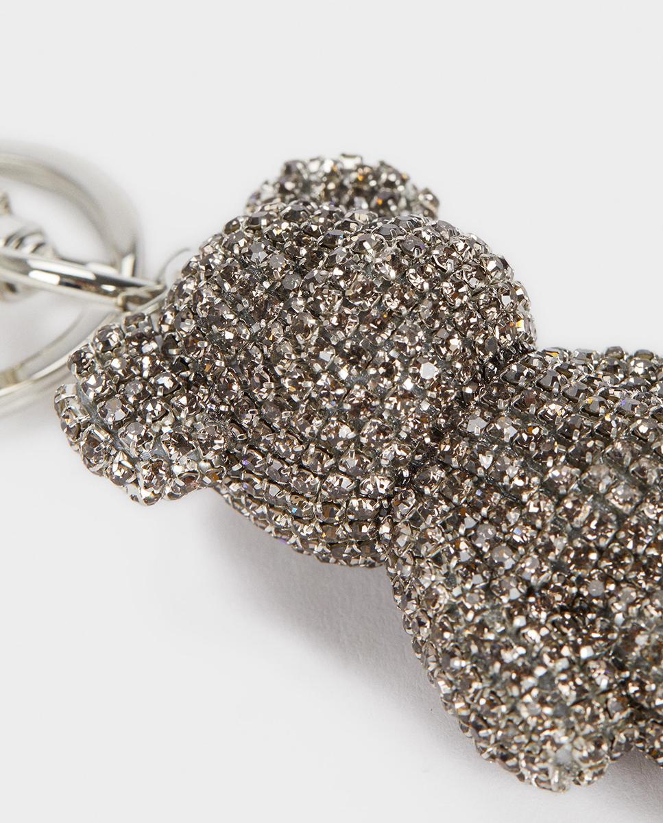 Llavero con forma de oso plateado - Parfois - Plata metalizada Plata metalizada-2