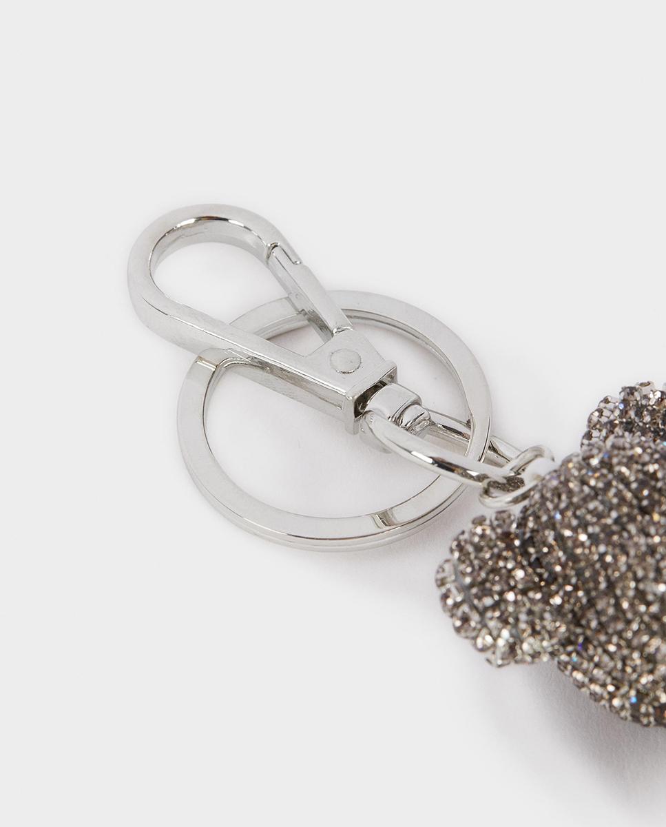 Llavero con forma de oso plateado - Parfois - Plata metalizada Plata metalizada-3