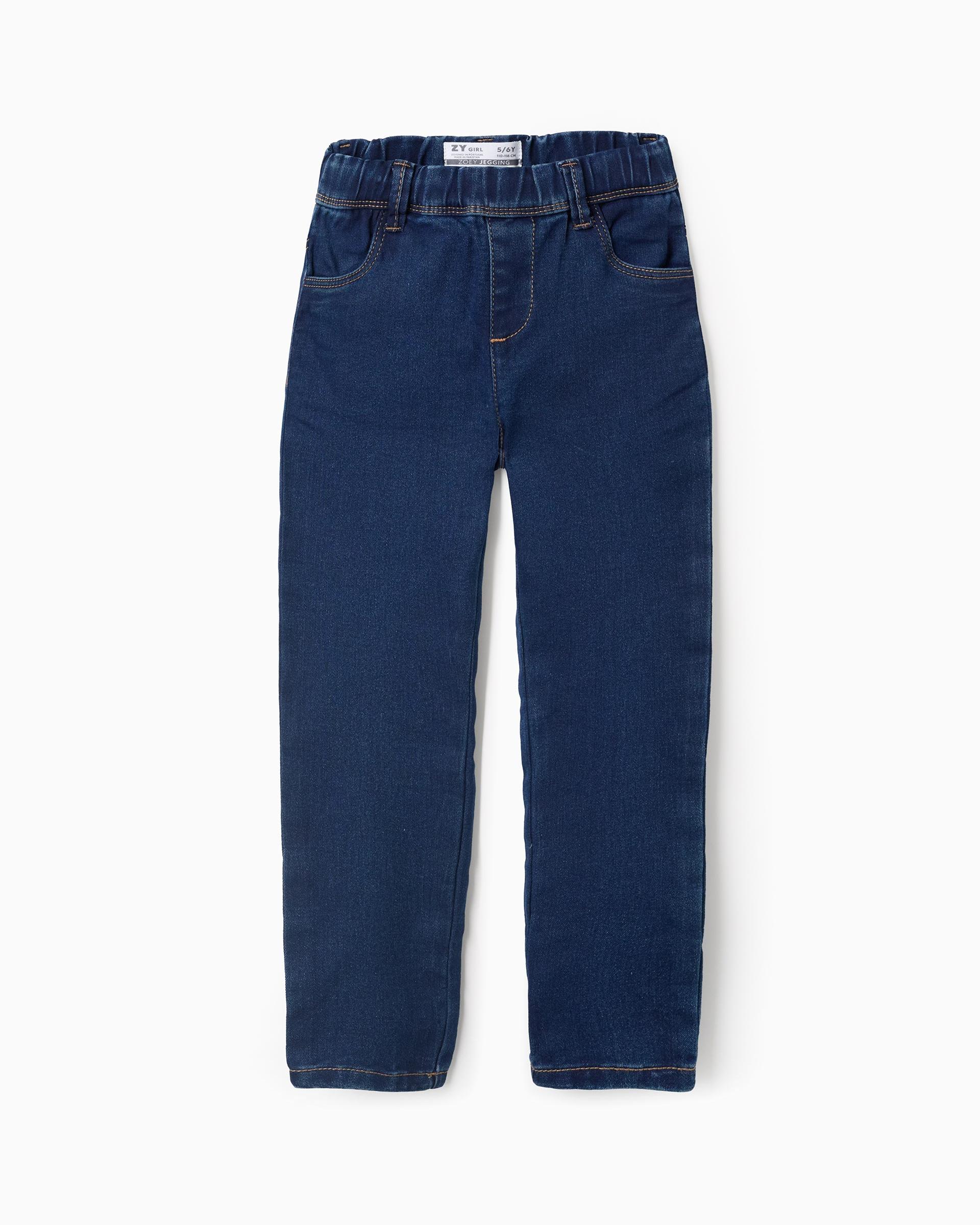Vaquero de niña slim con intura elástica - Zippy - Azul marino Azul marino-1